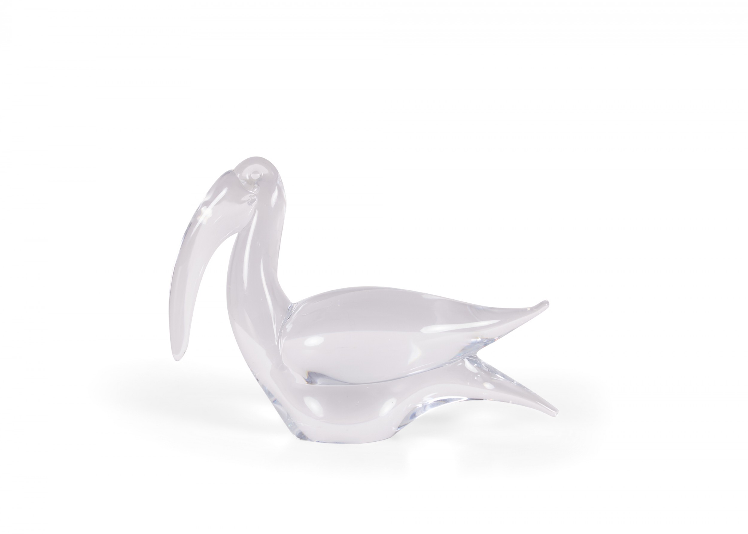 Fm konstglas marcolin mid century swedish glass pelican sculpture