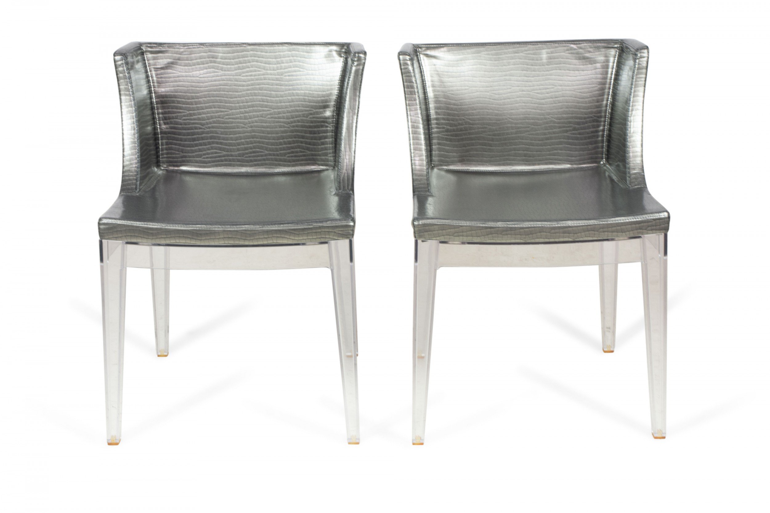 Set of 10 contemporary kartell mademoiselle dining chairs