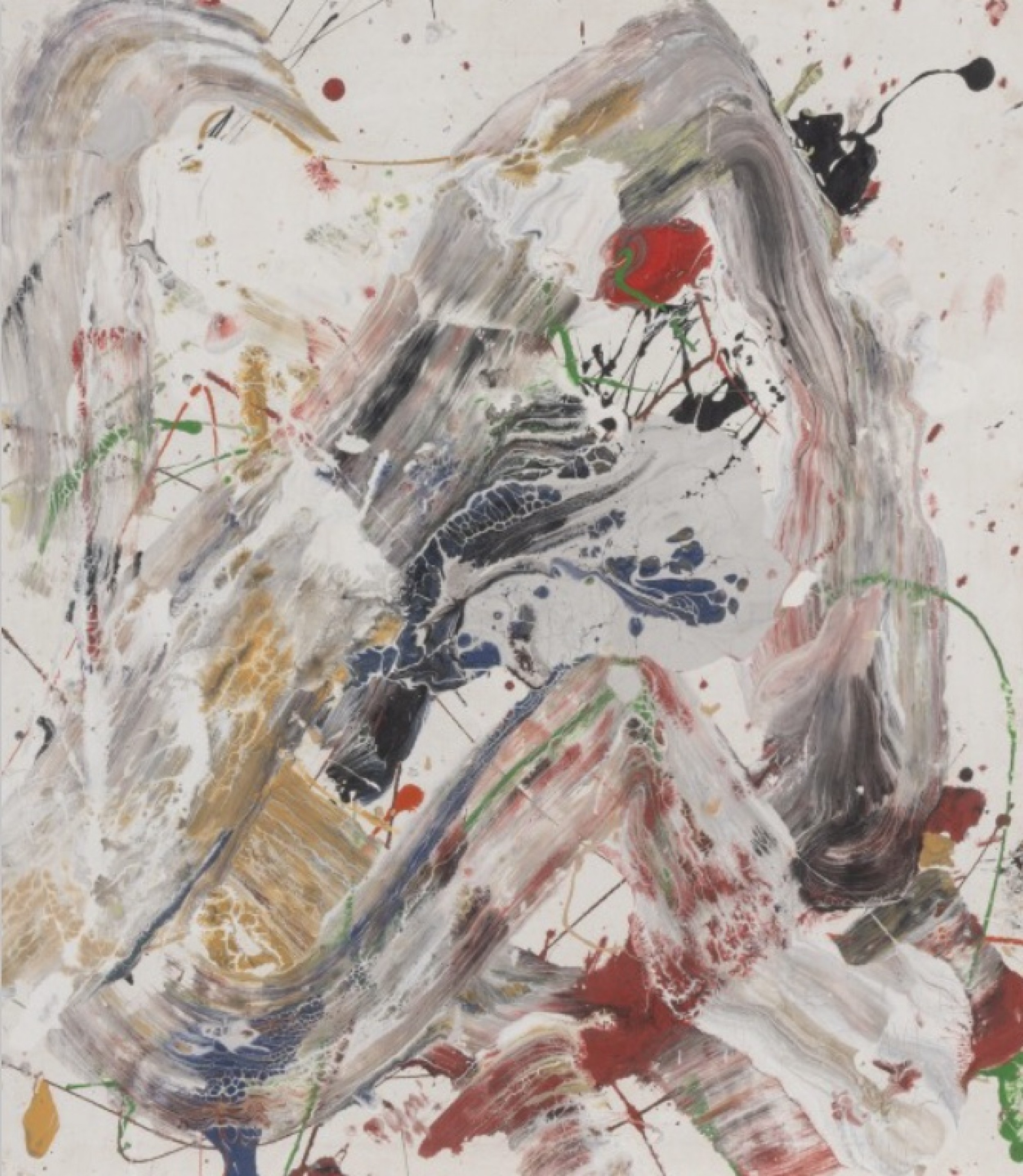 Contemporary Abstract Composition of Broad Colorful Brushstrokes