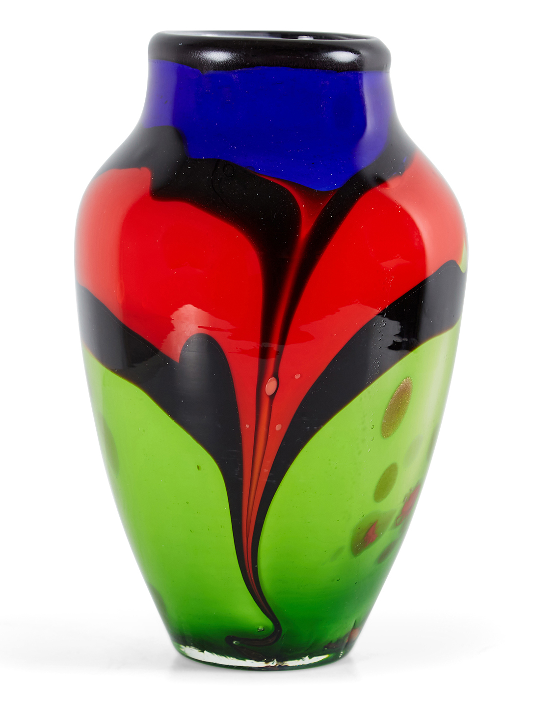 Contemporary hand blown tapered vase
