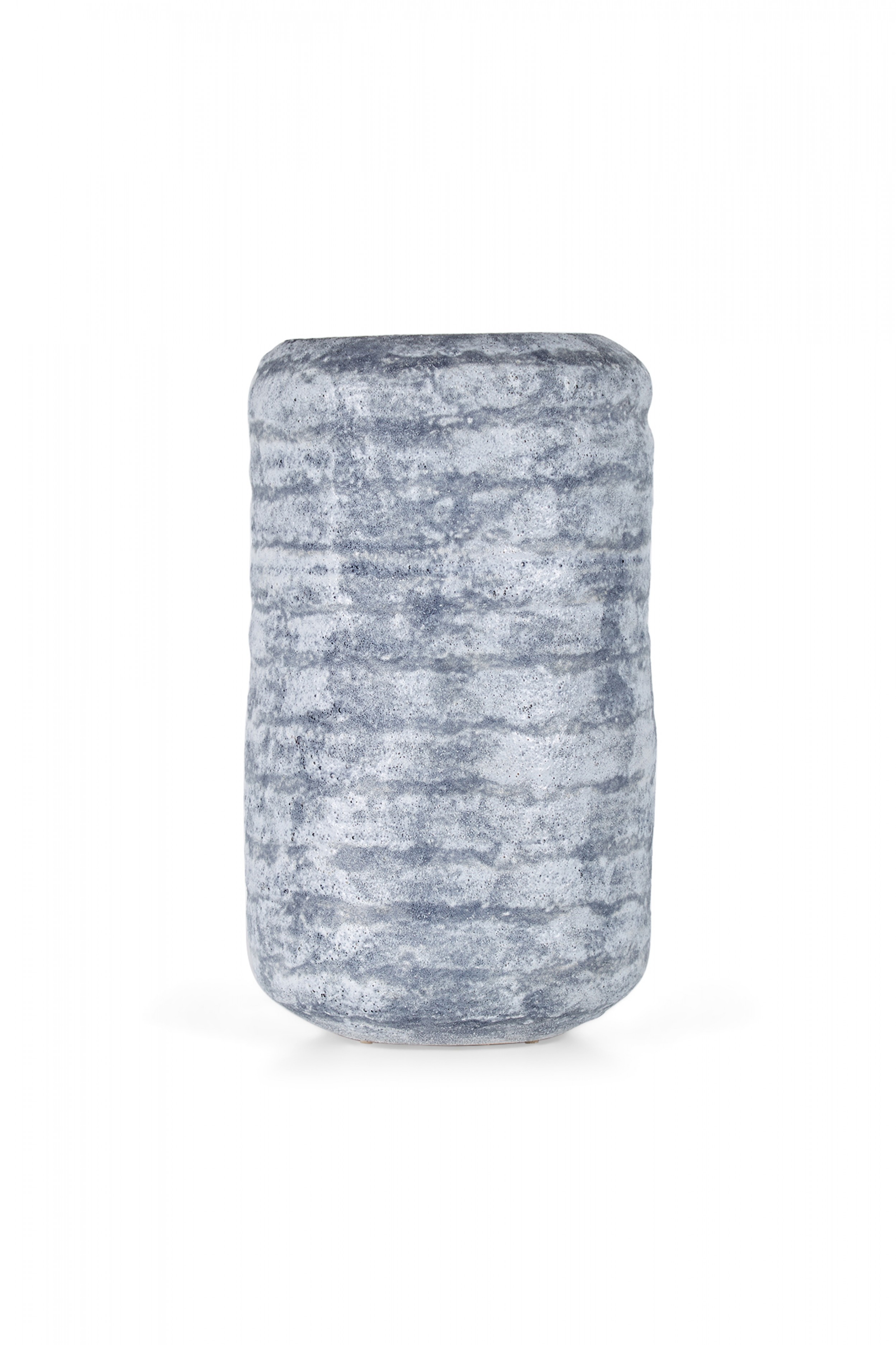 Gary DiPasquale Contemporary Tall Thrown Textured Gray Striped Vase