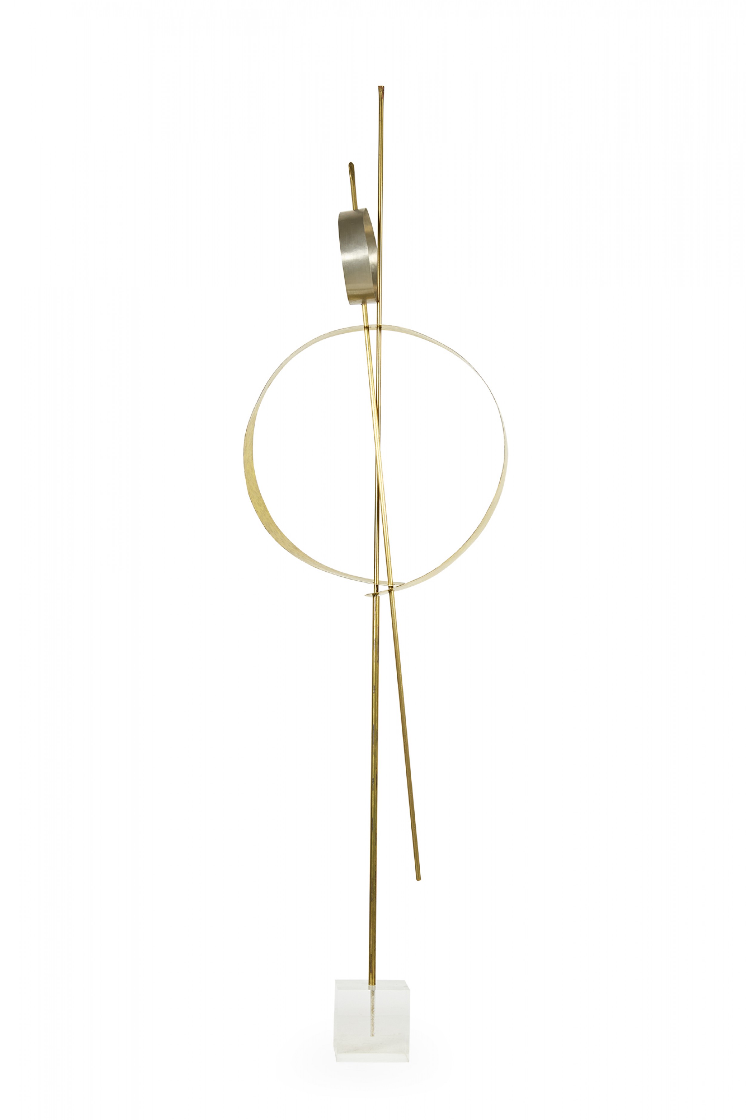 Robert Lee Morris Tick Tock Nickel and Brass Sculpture