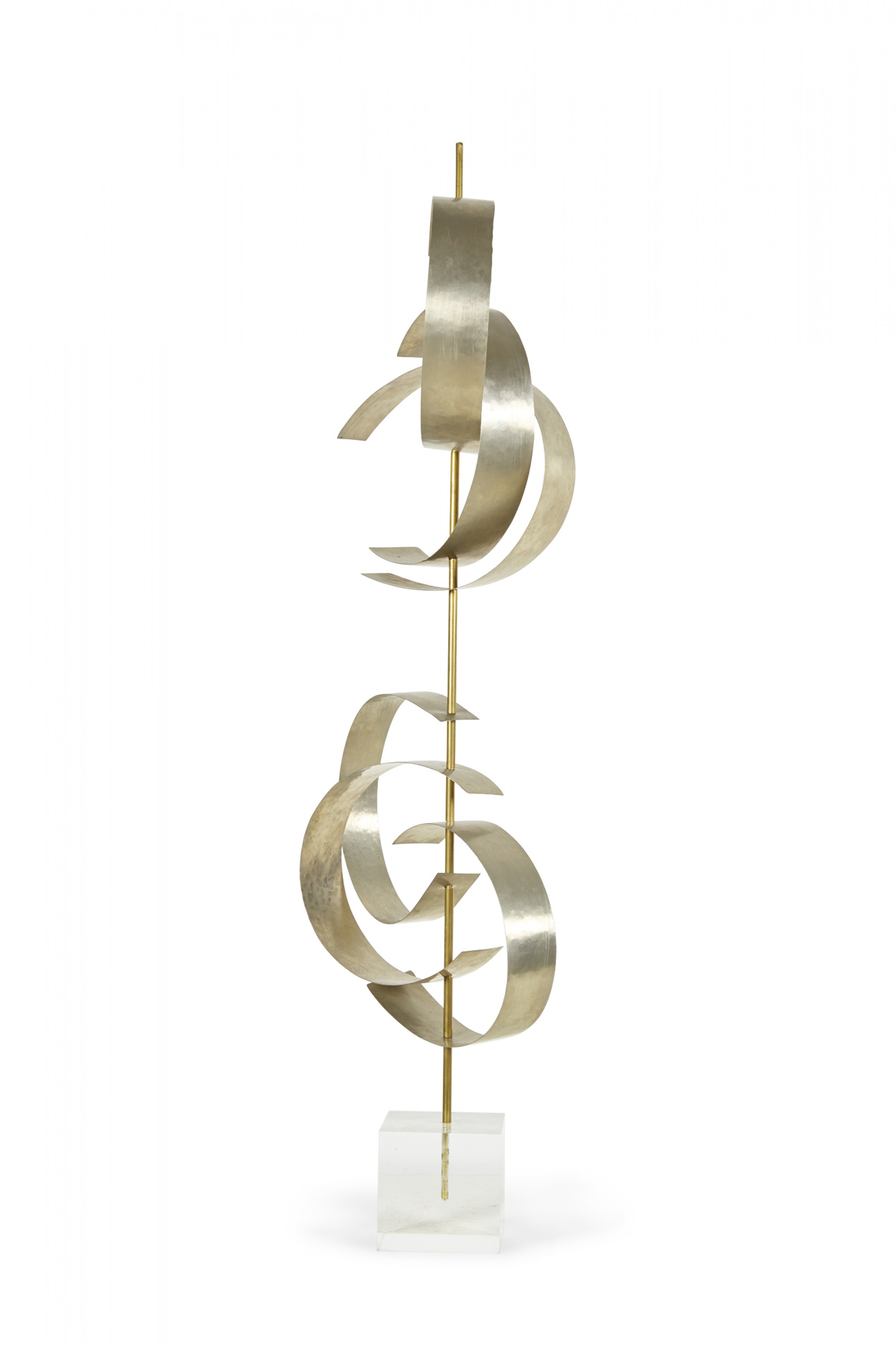 Robert Lee Morris Lazy Day Brass Nickel and Lucite Sculpture