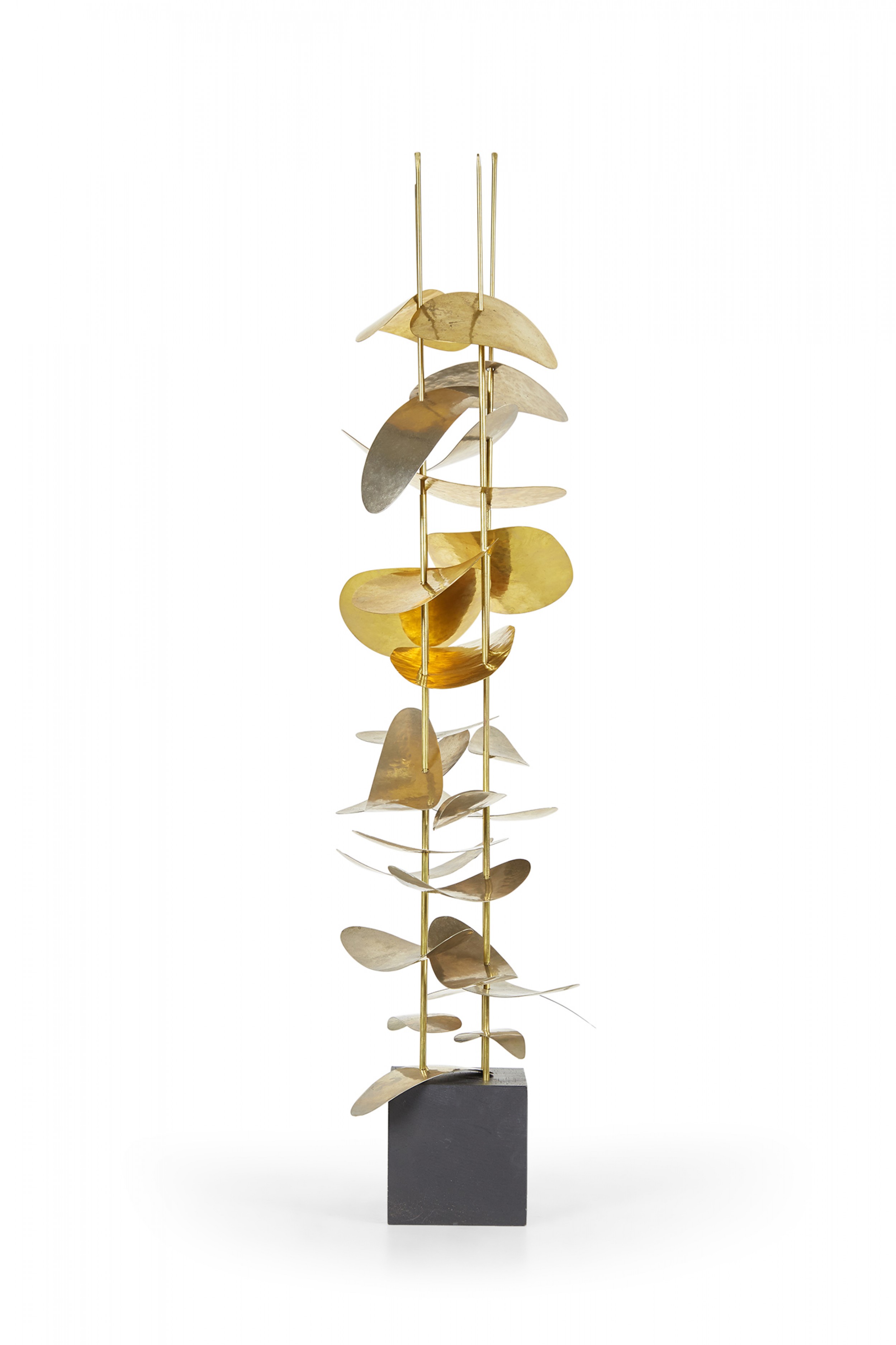 Robert Lee Morris Quadruple Vines Brass and Nickel Sculpture