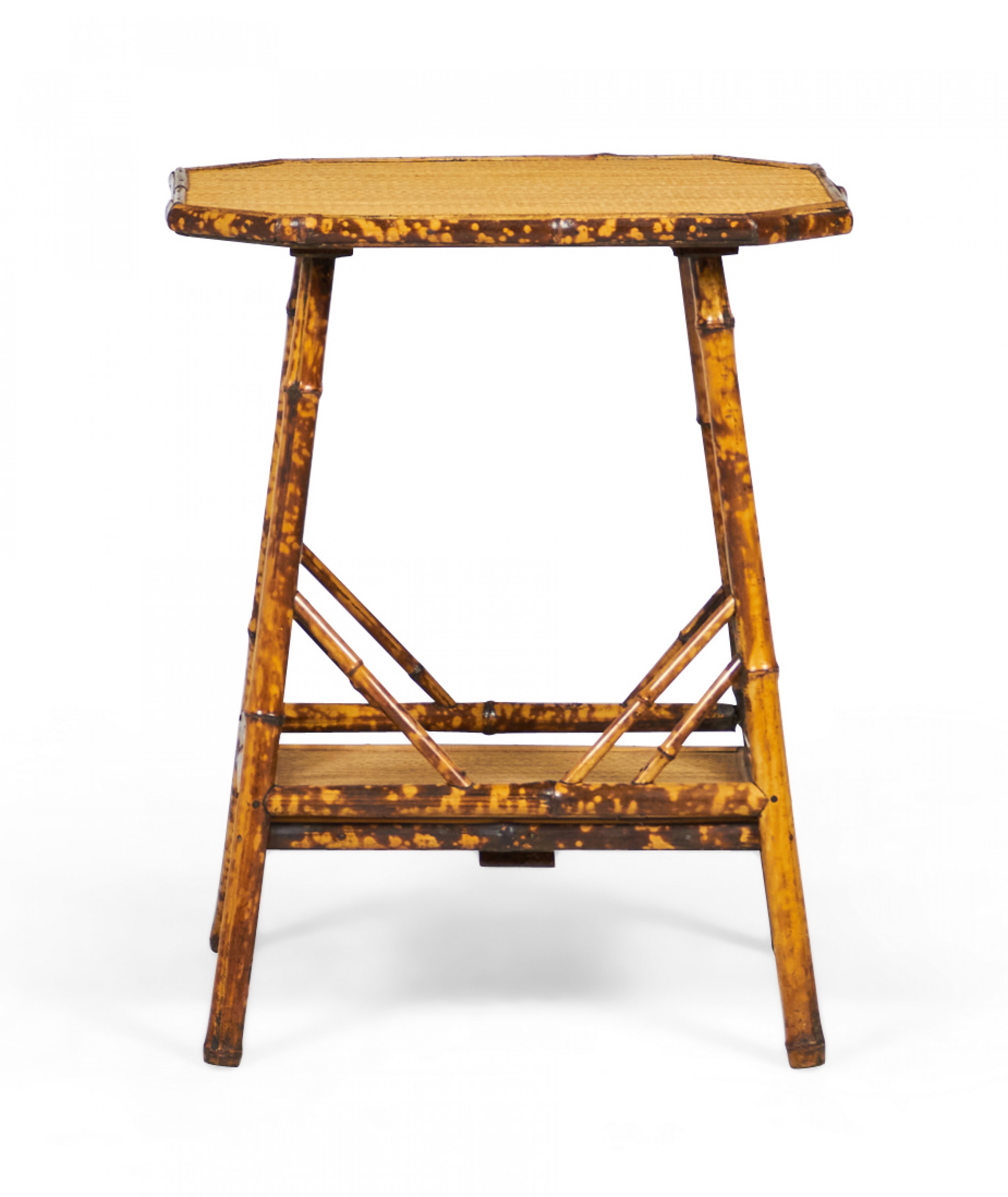 Bamboo and Rattan Rectangular Side Table