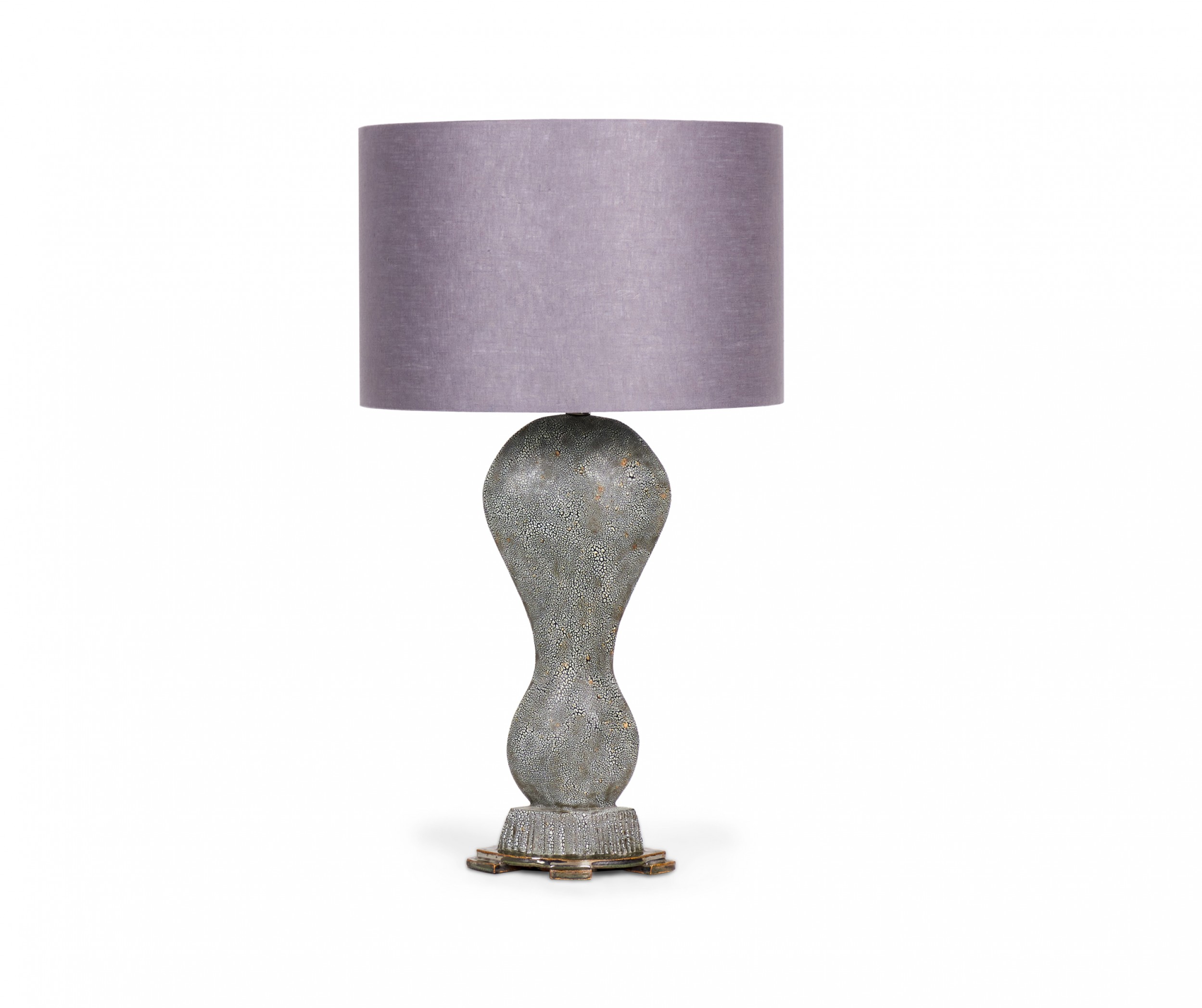 Gary DiPasquale Contemporary Black and Blue Pebbled Finish Ceramic Table Lamp