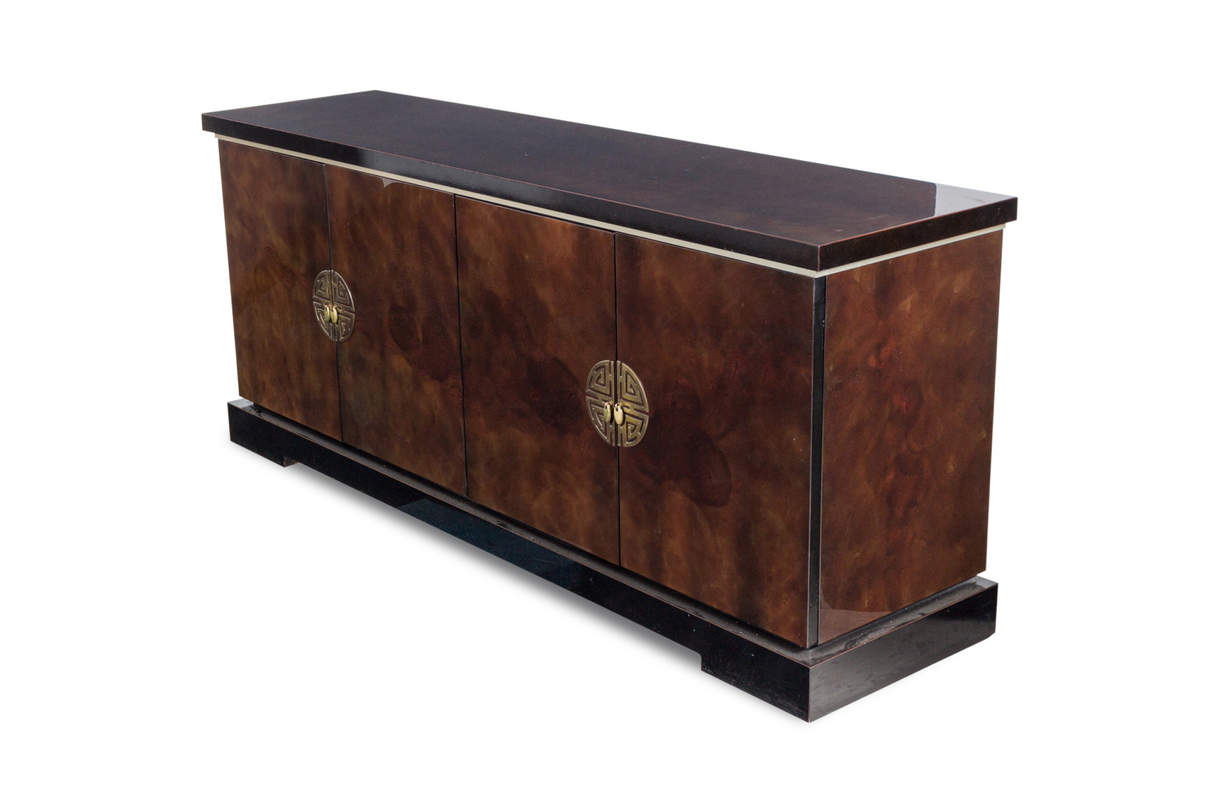 American Mid Century Modern Four Door Lacquered Sideboard manner of James Mont