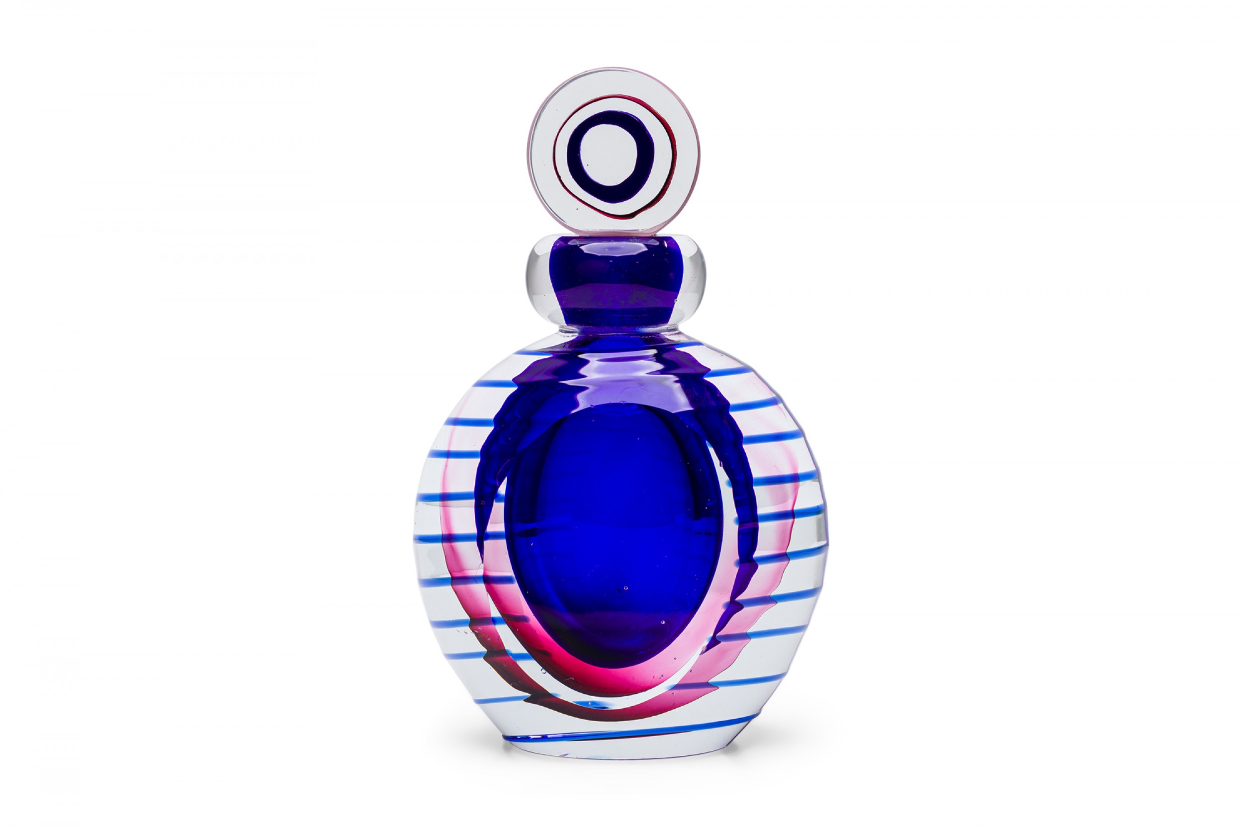 American contemporary colored crystal perfume bottle