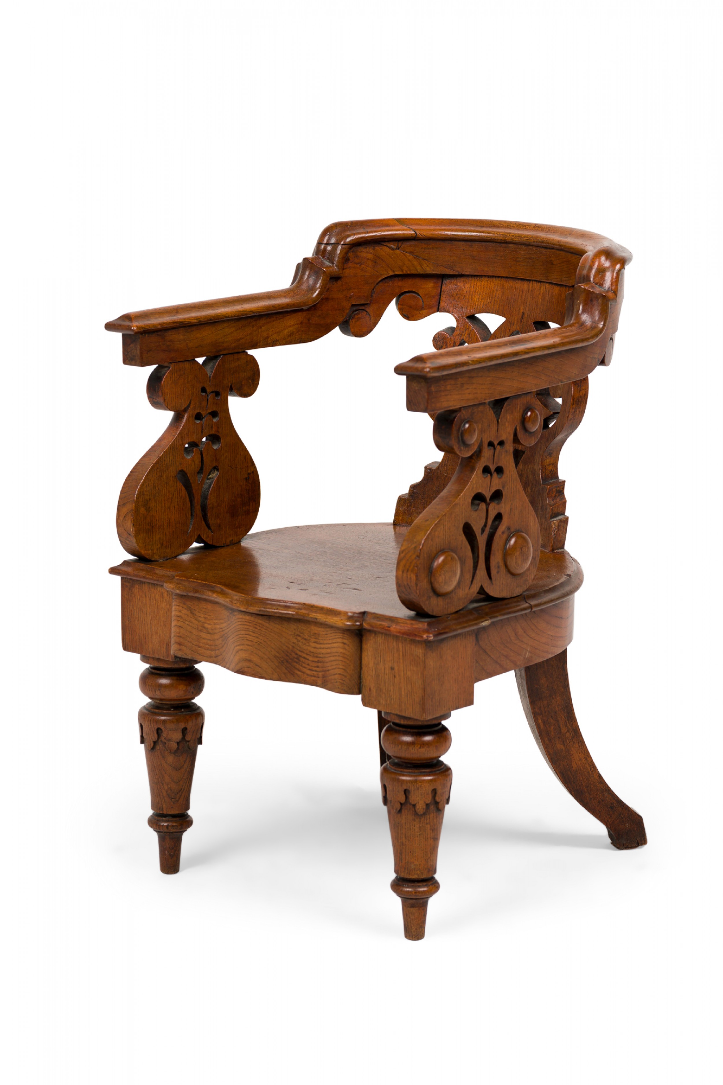 Thomas hope english regency carved wooden childs chair