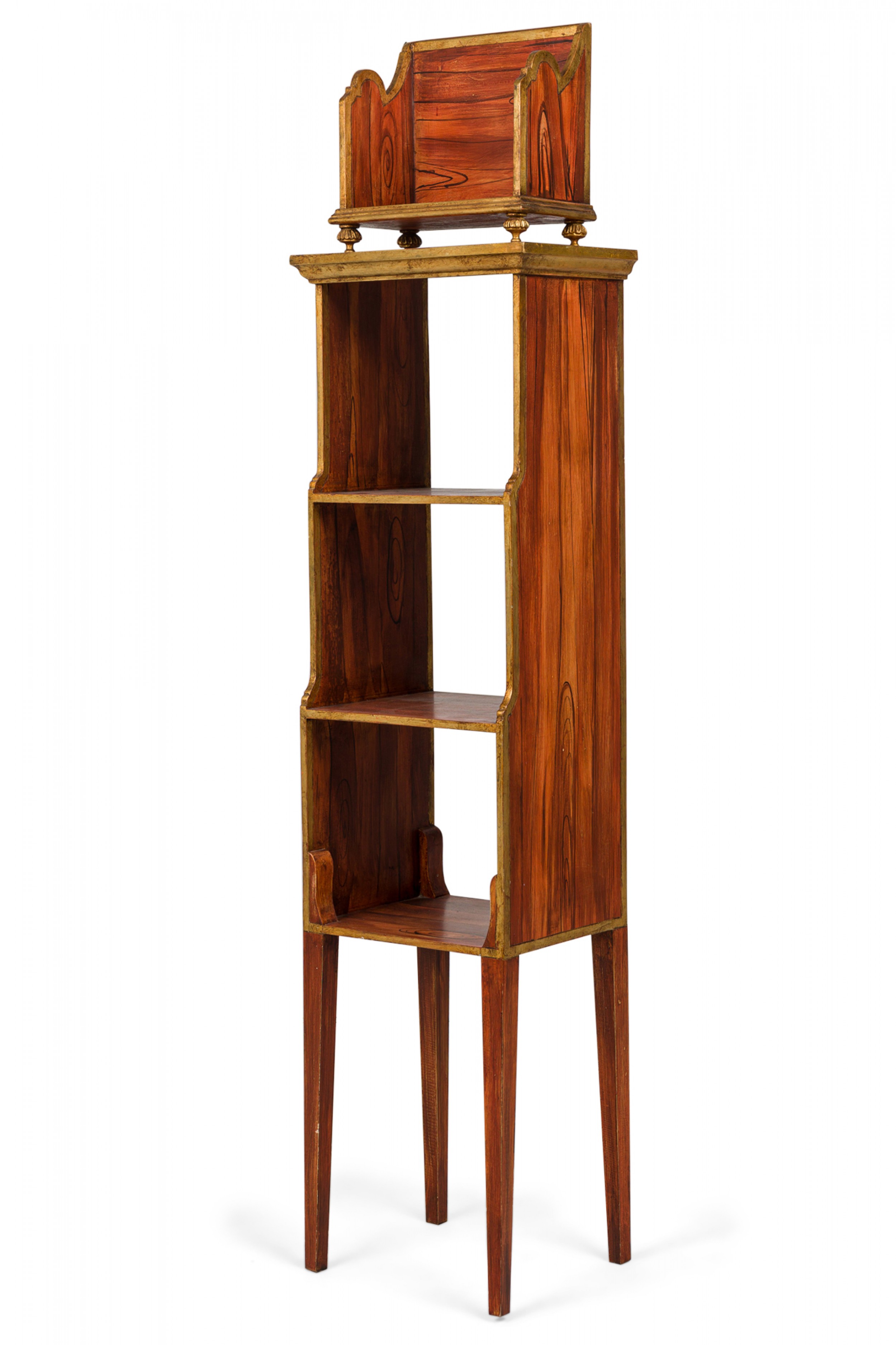 Oliviere italian venetian painted wood bibliotech bookcase 