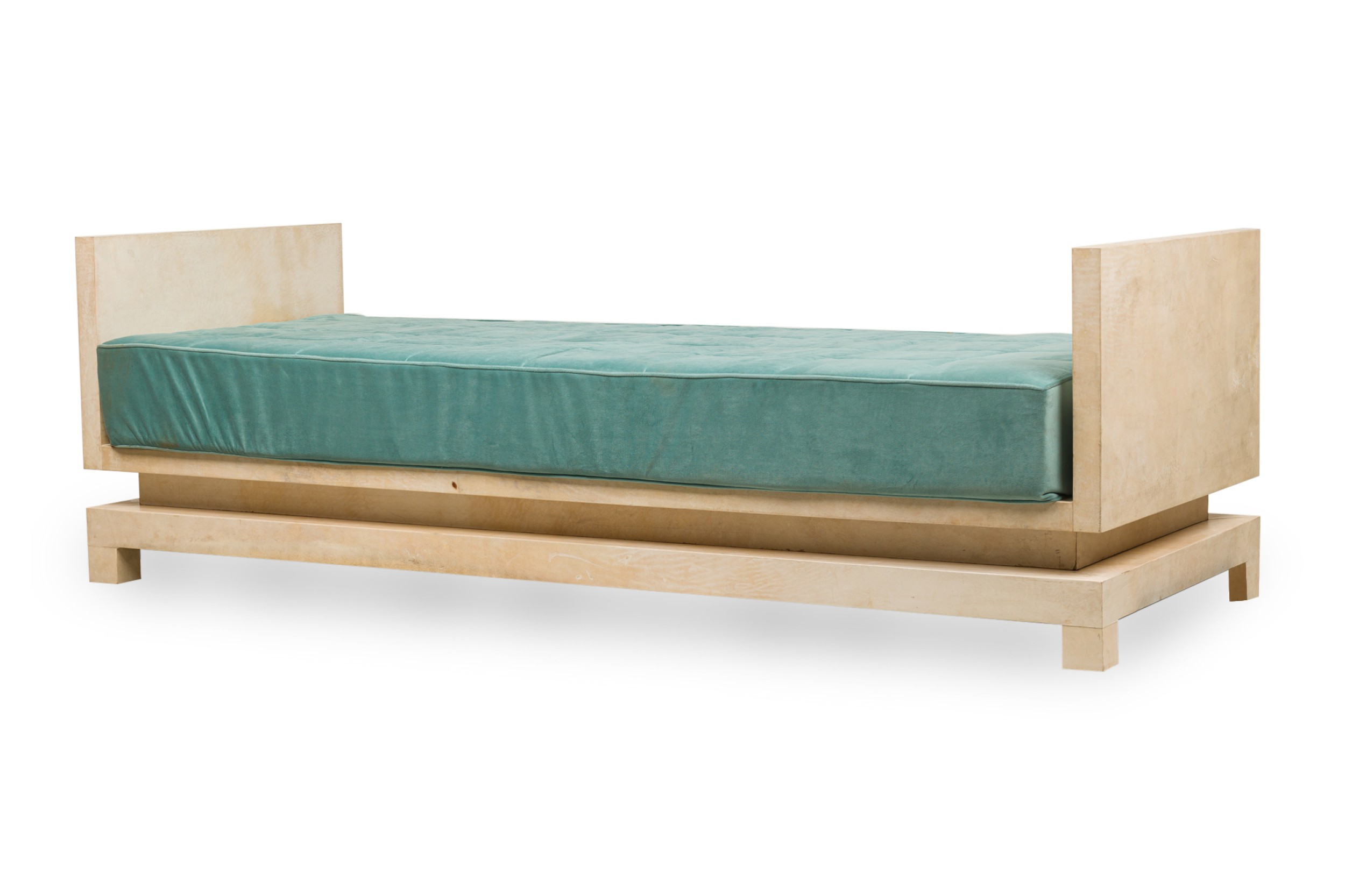 Mid century american parchment covered daybed in the manner of samuel marx