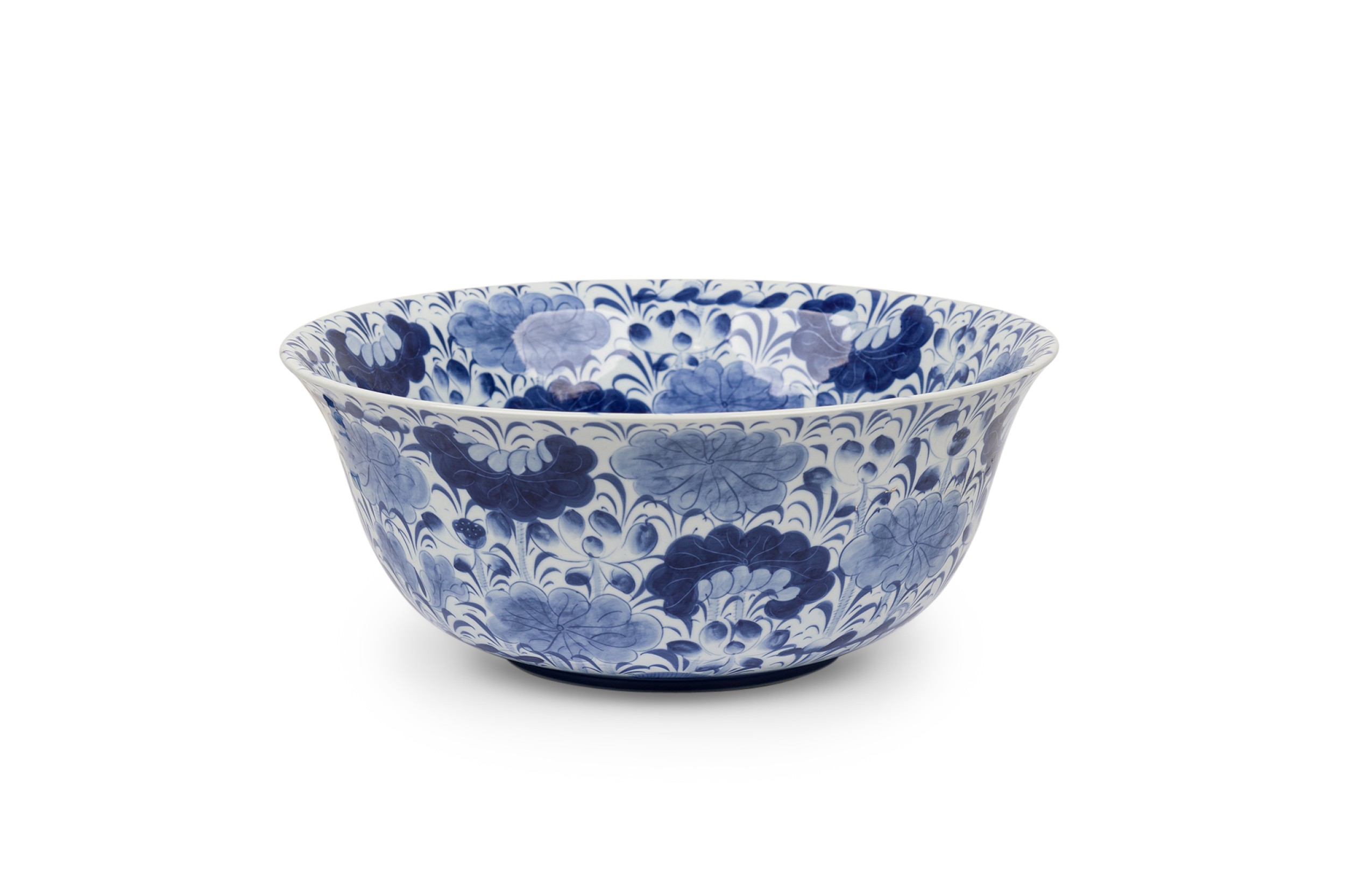 Maitland smith vintage chinese style blue and white ceramic bowl