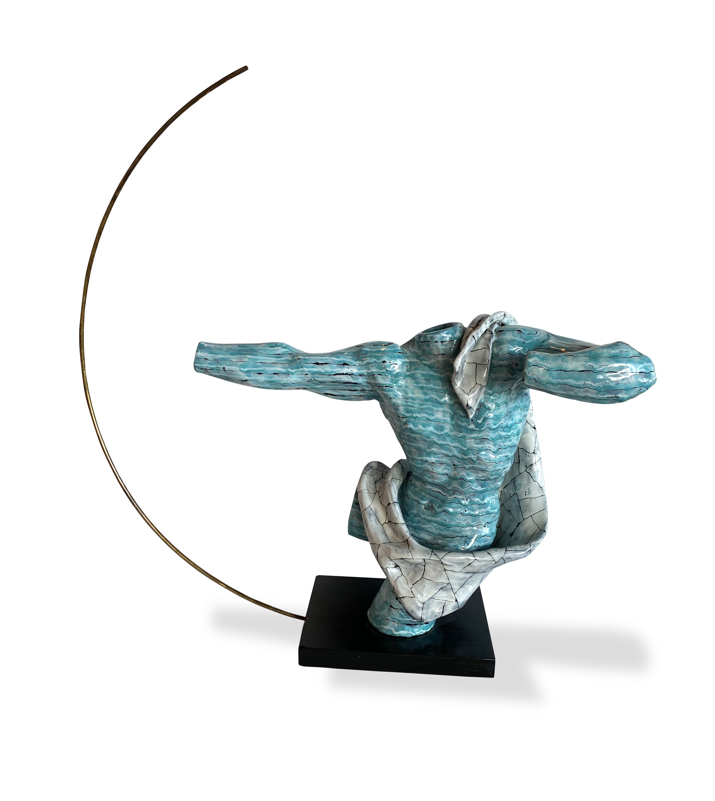 San polo ceramic sculpture of archer