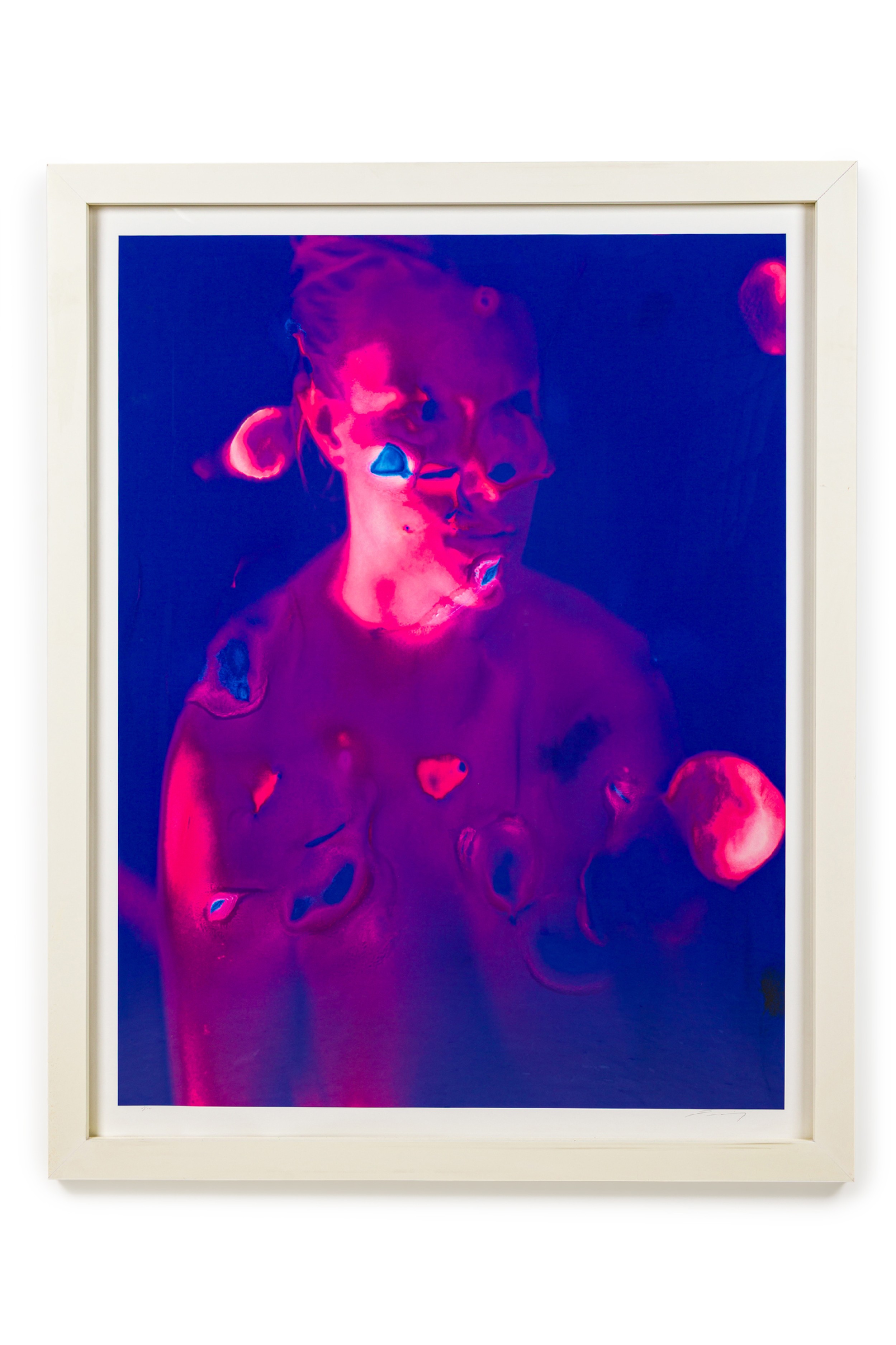 Steven Sebring American Contemporary Framed Photograph Titled Polaroid Series blue