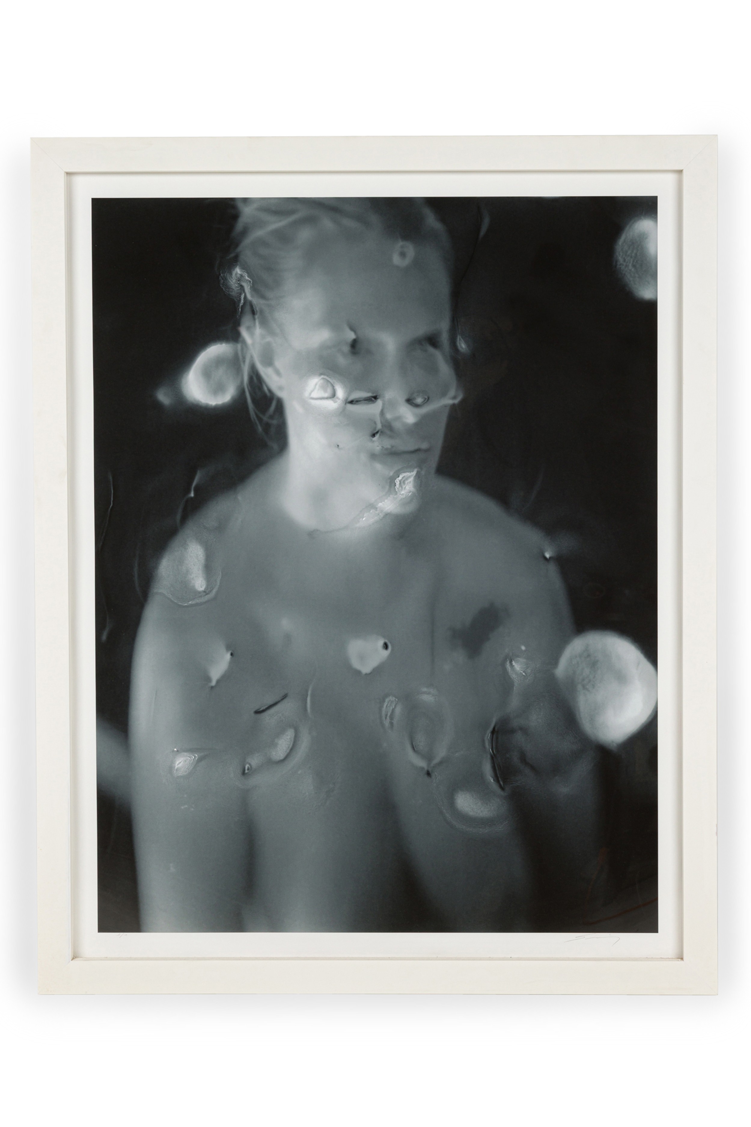 American Contemporary Framed Photograph Titled Polaroid Series Grey