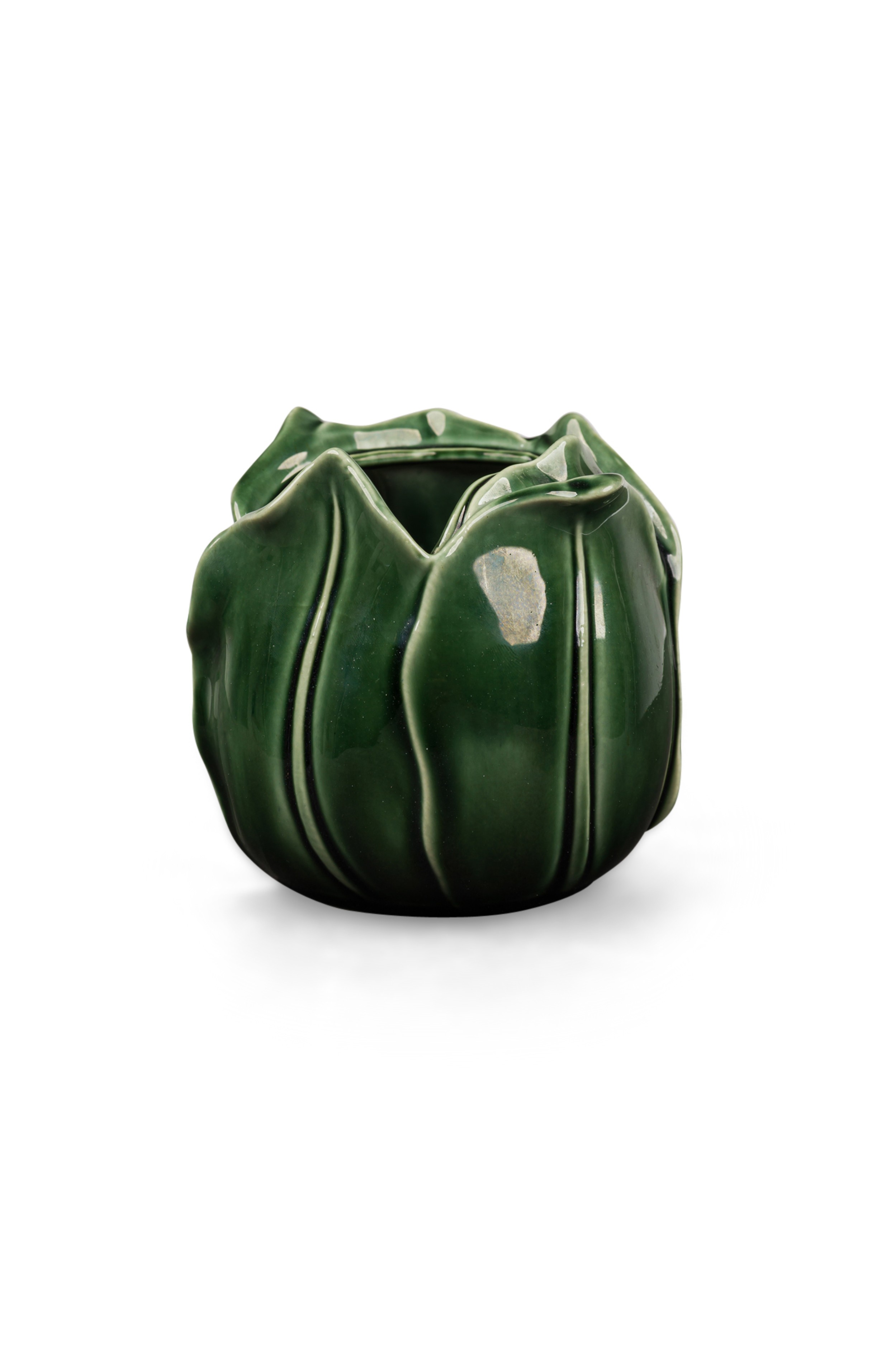 American mid century glazed ceramic flower bud vase 