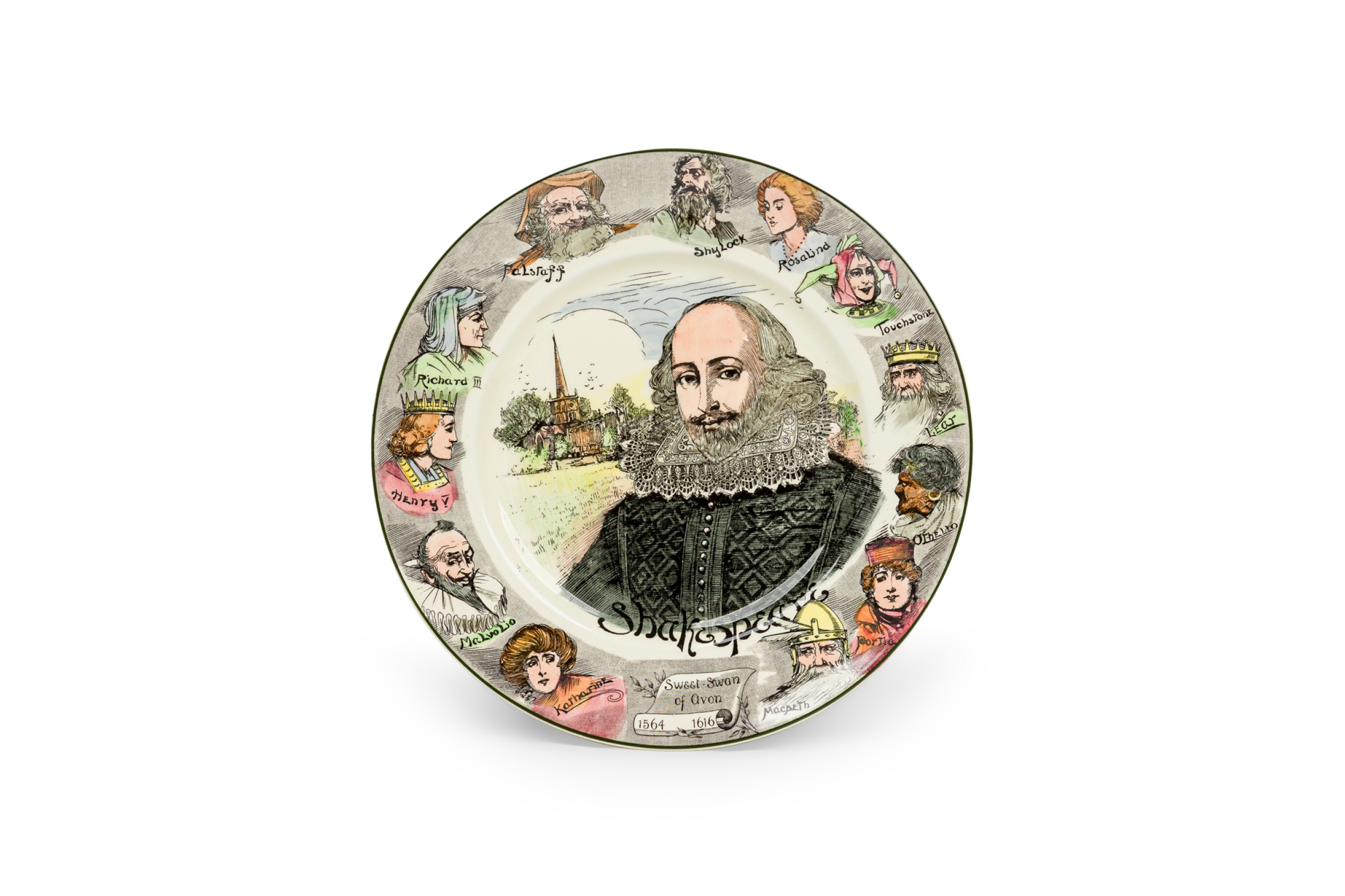 Royal doulton english victorian shakespeare and characters commemorative plate 