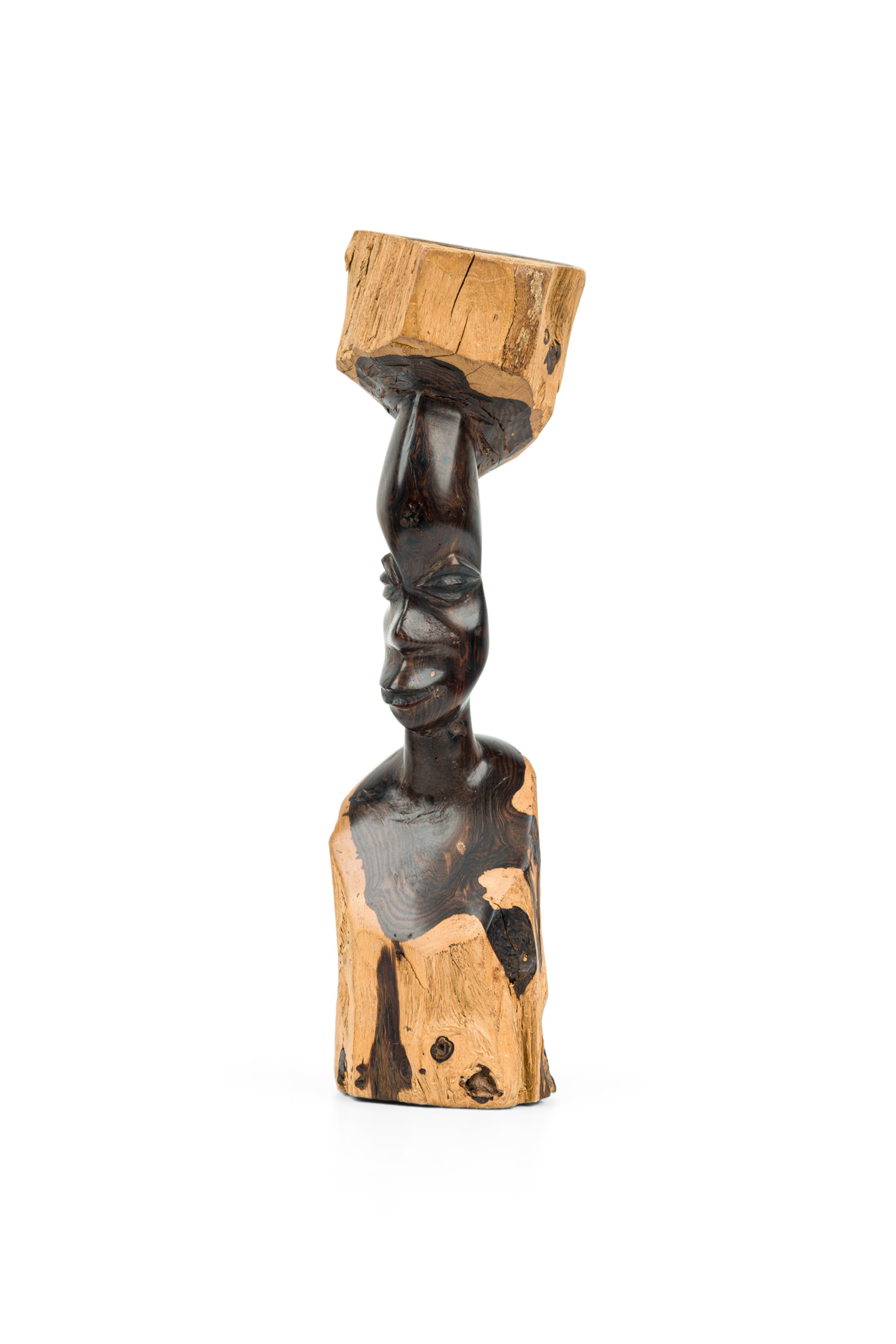 African wooden bust of women 