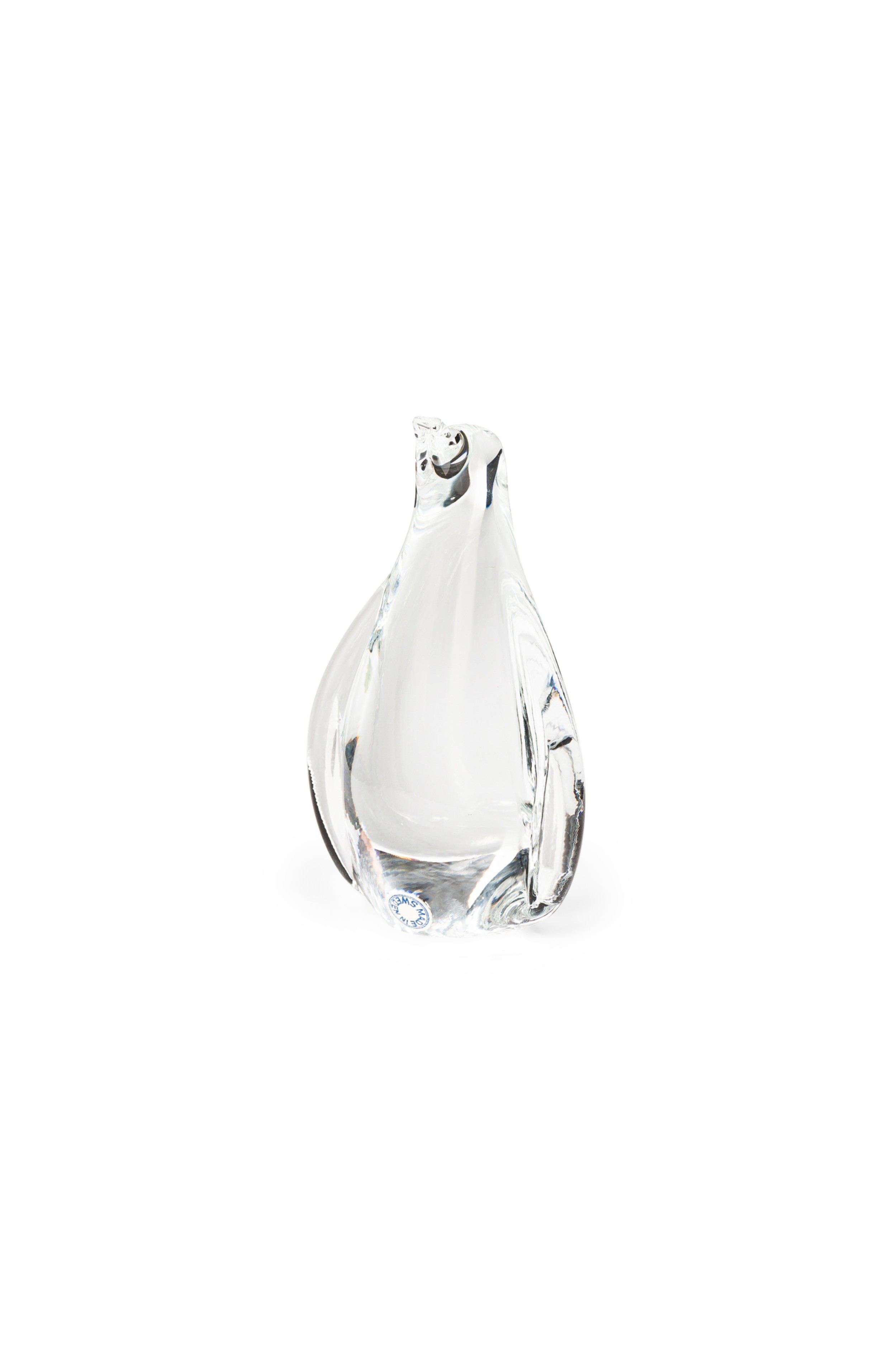 Swedish contemporary crystal penguin figurine 