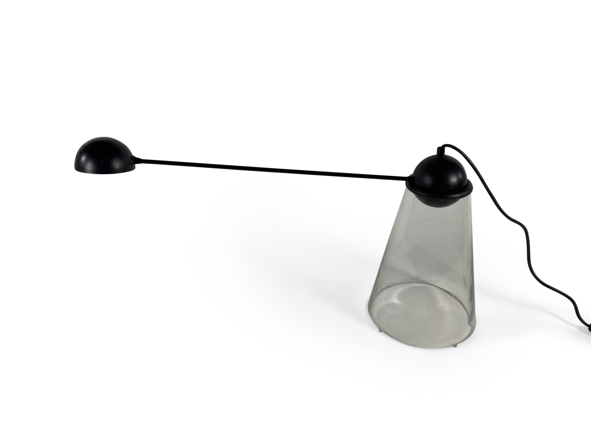 Italian Mid century glass cone desk lamp 