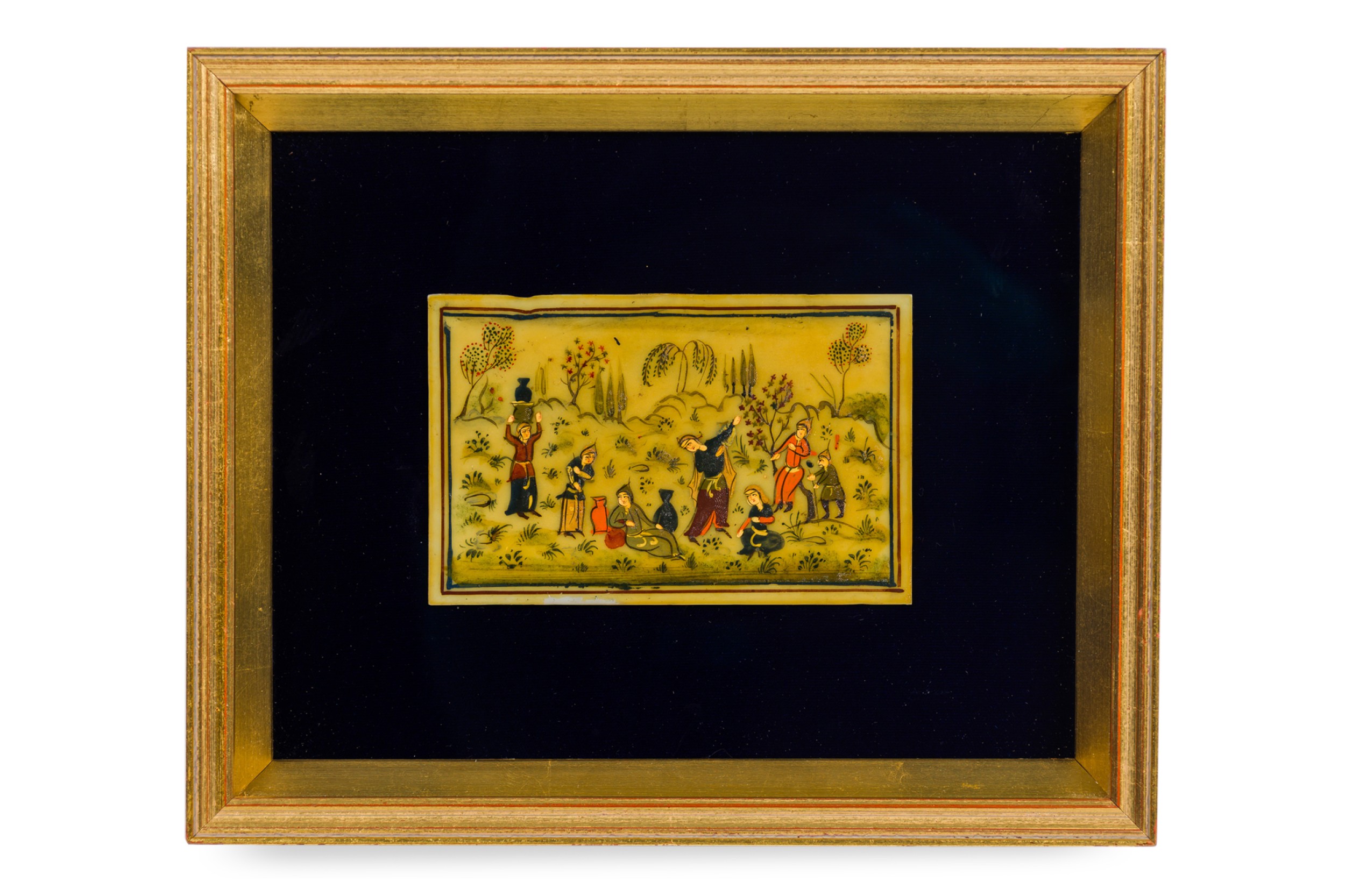 Asian framed of women gathered in open field 