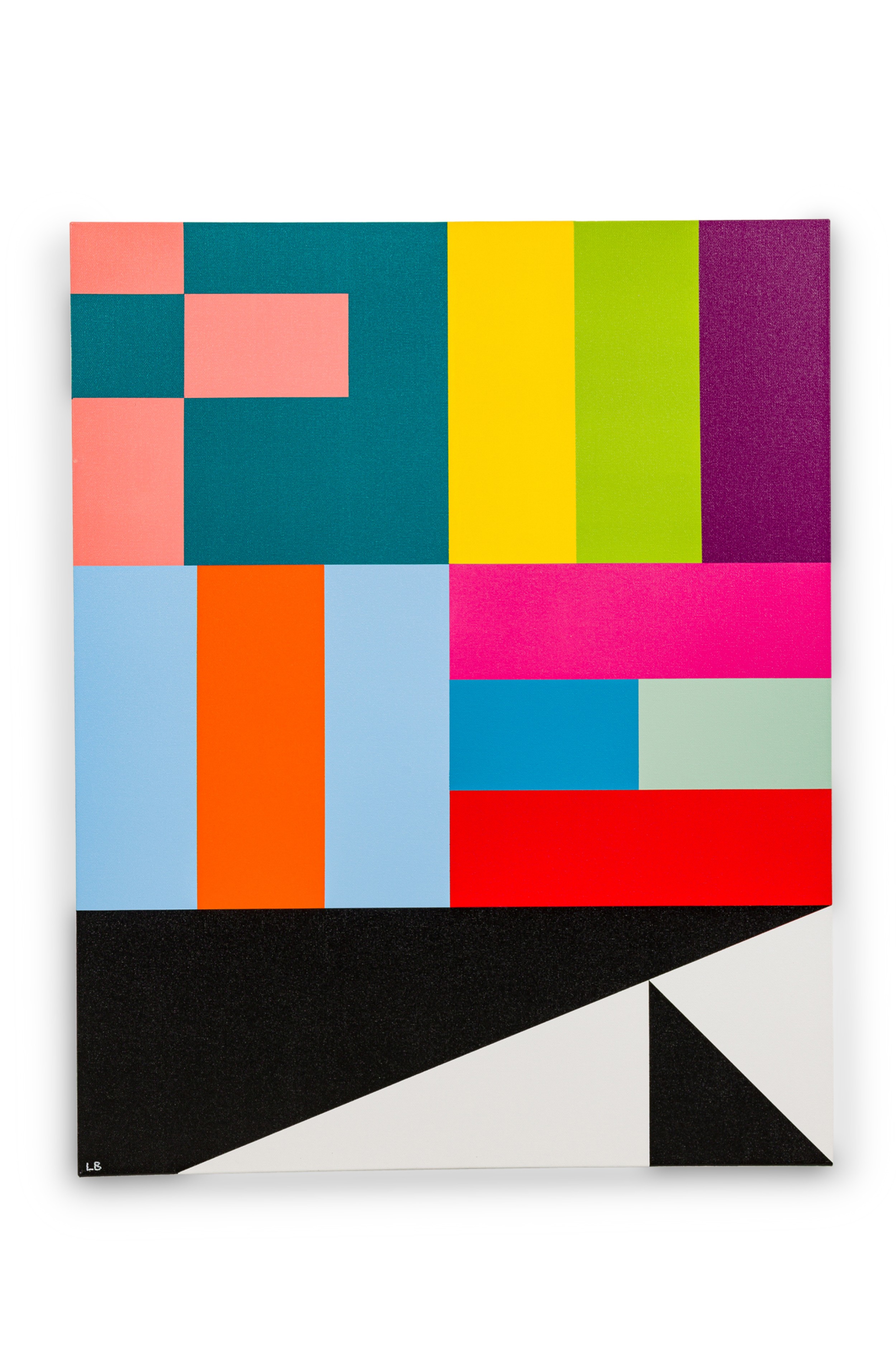 Larry bentley contemporary acrylic on canvas titled gees vs girard 