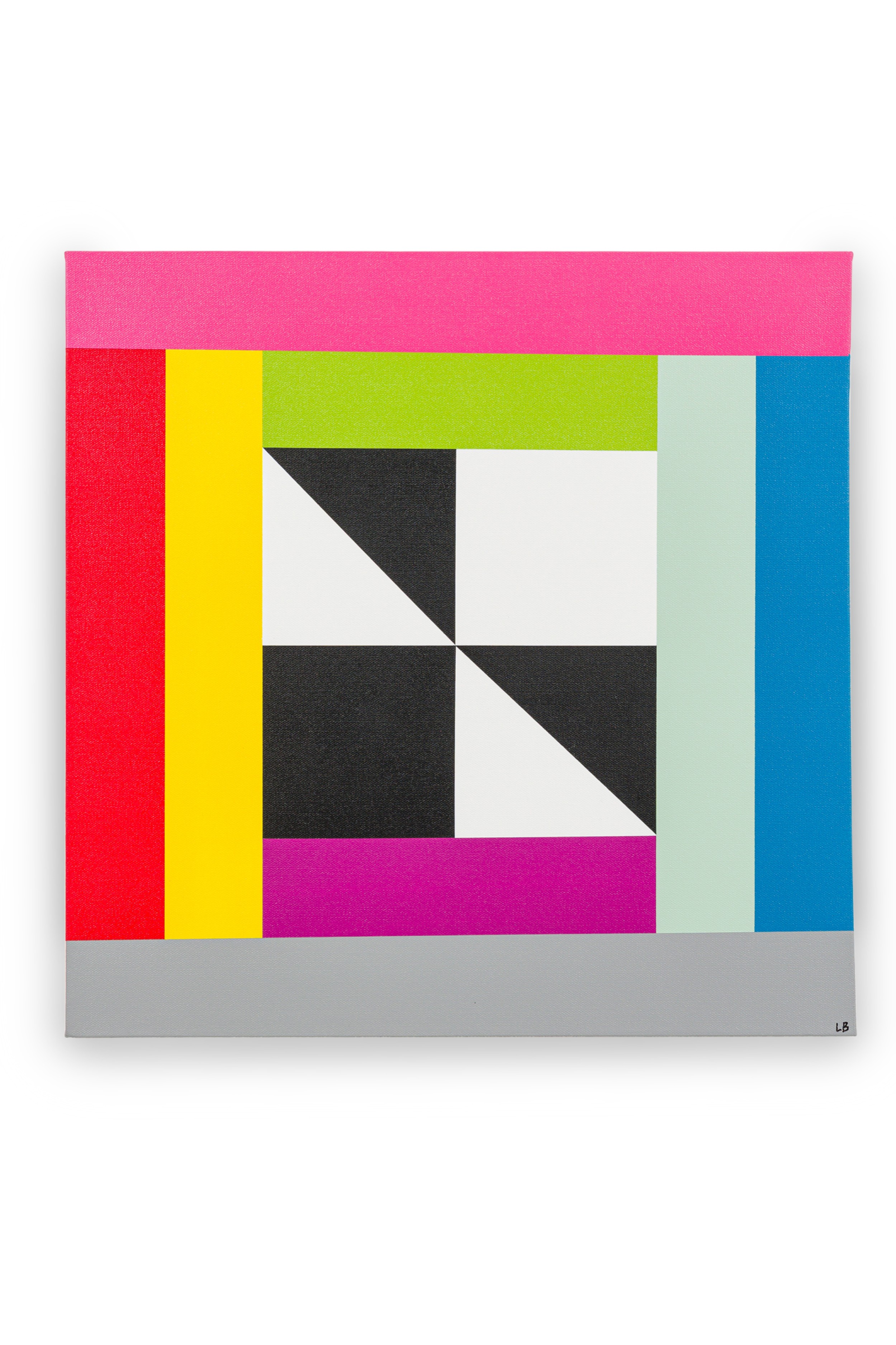 Larry bentley contemporary acrylic on canvas titled gees composition 