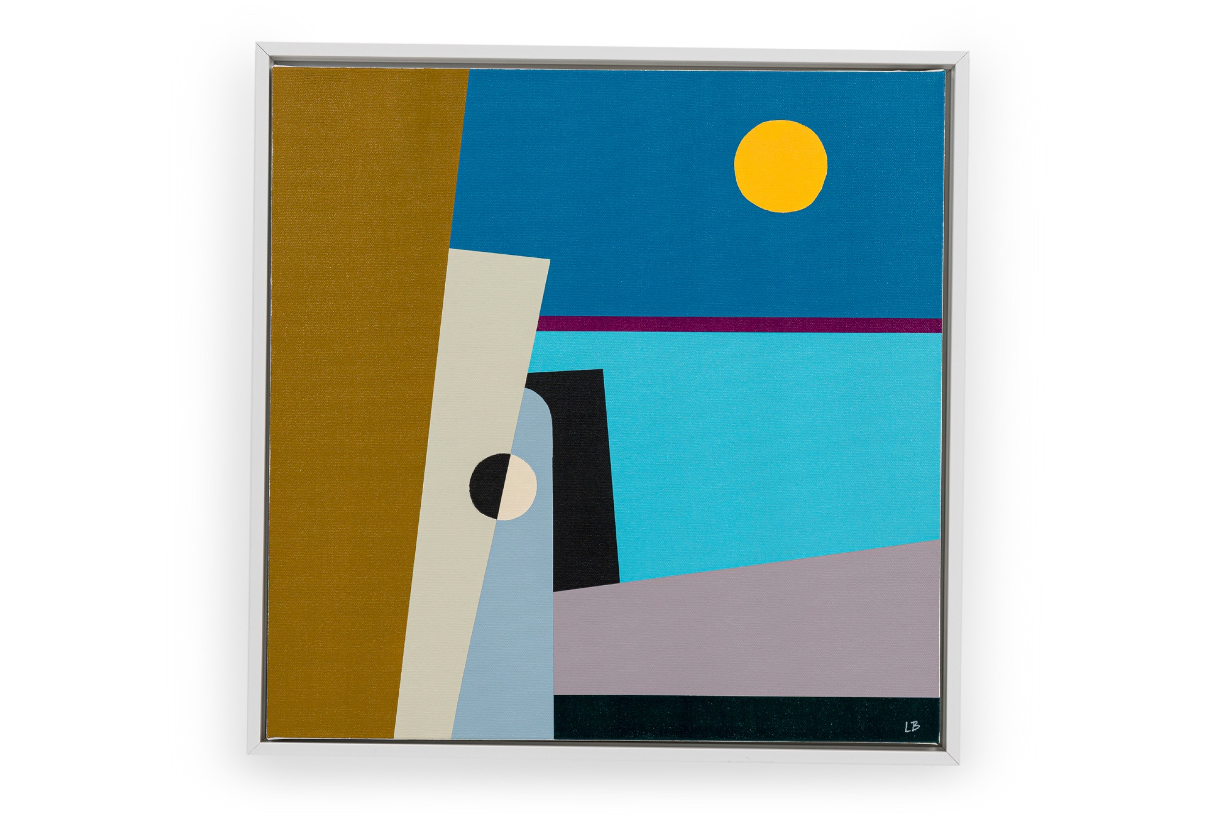 Larry bentley contemporary acrylic on canvas titled beachscape ii