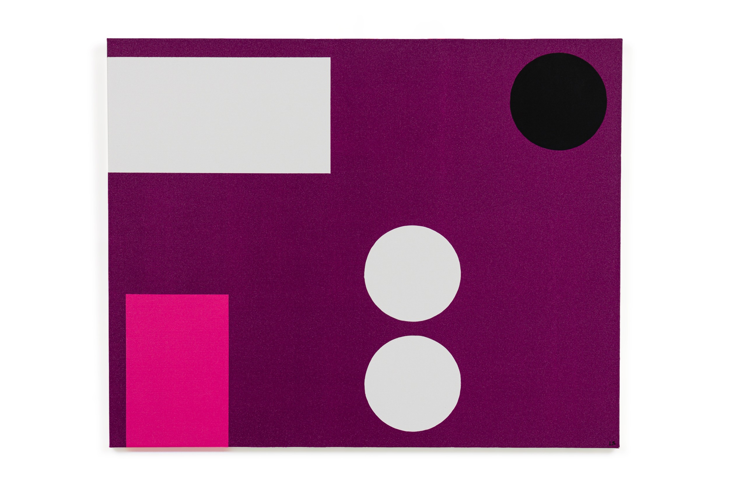 Larry bentley contemporary abstract framed acrylic on canvas painting titled position deep violet 