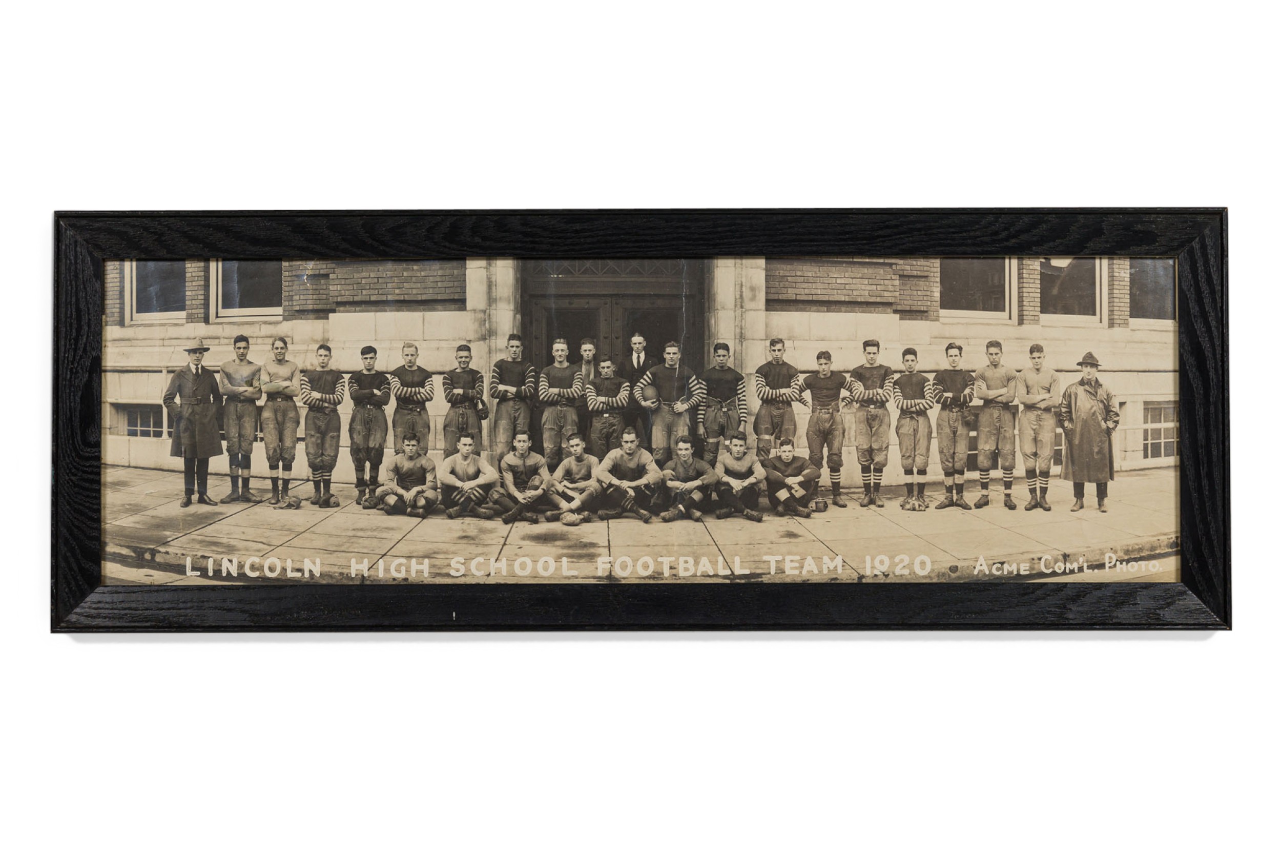American vintage football team photograph, lincoln high 