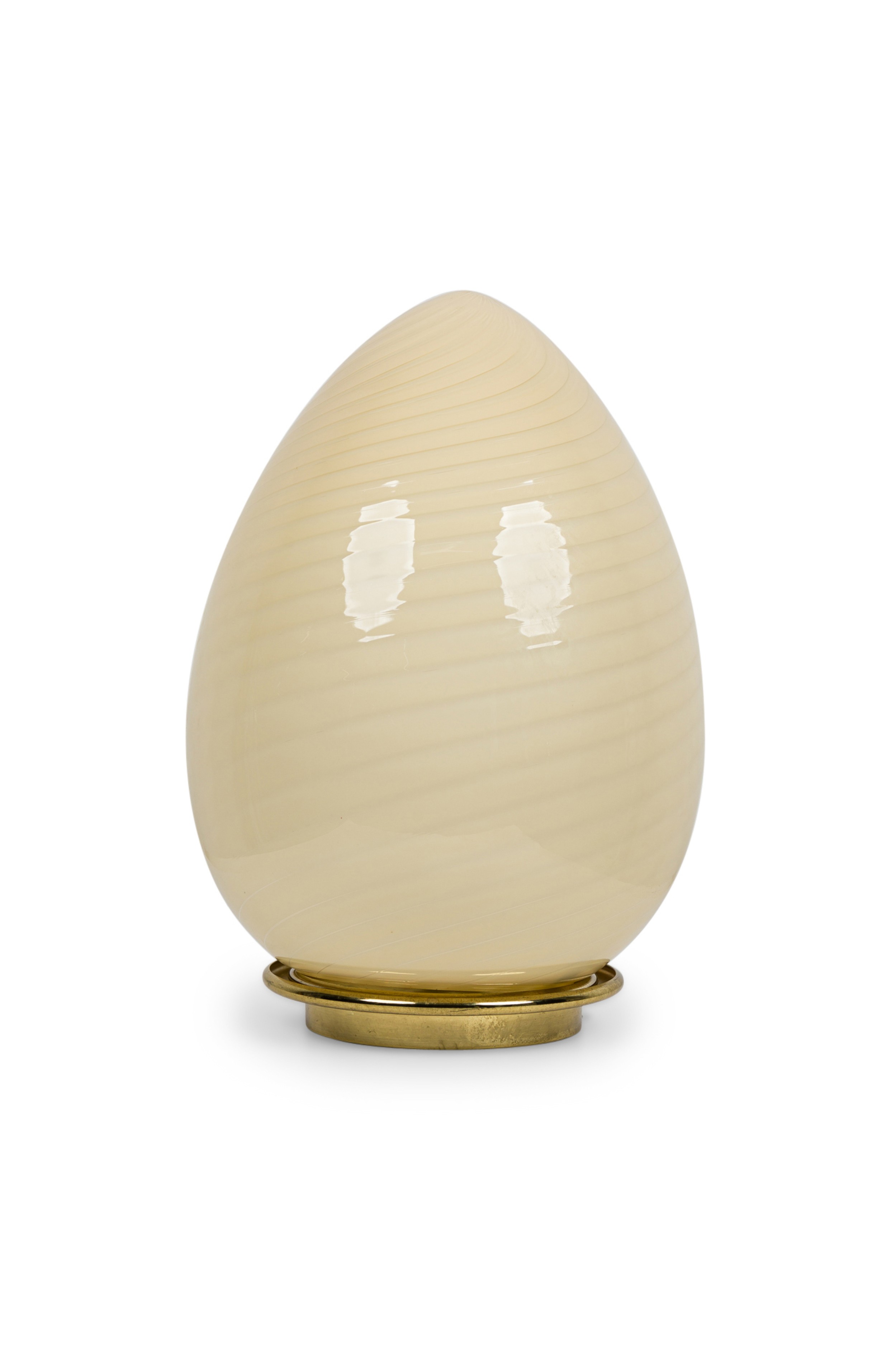 Italian Mid Century Murano Glass Egg Lamp