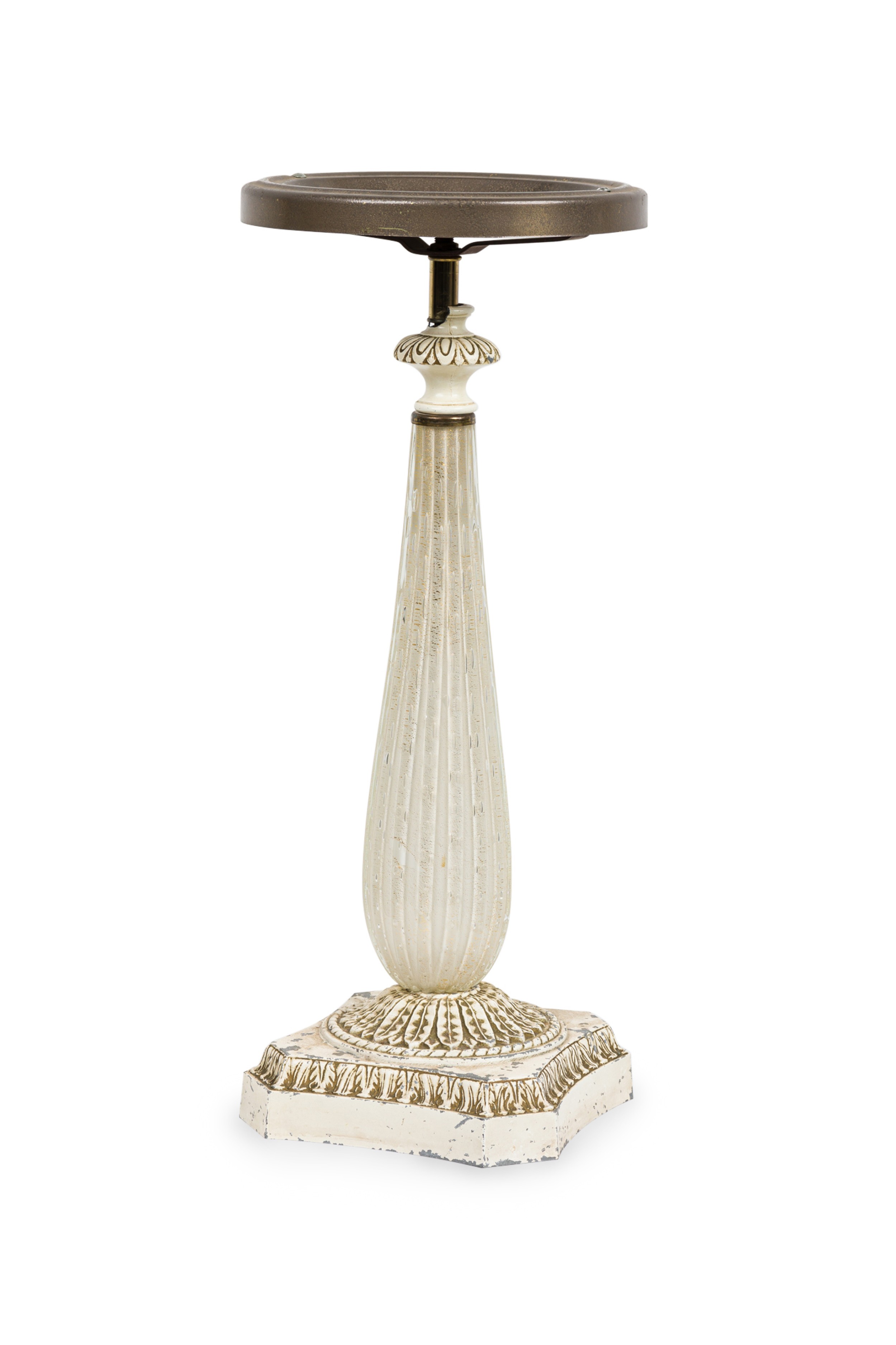 Barovier & Toso Italian Mid Century Murano Glass Standing Ashtray 