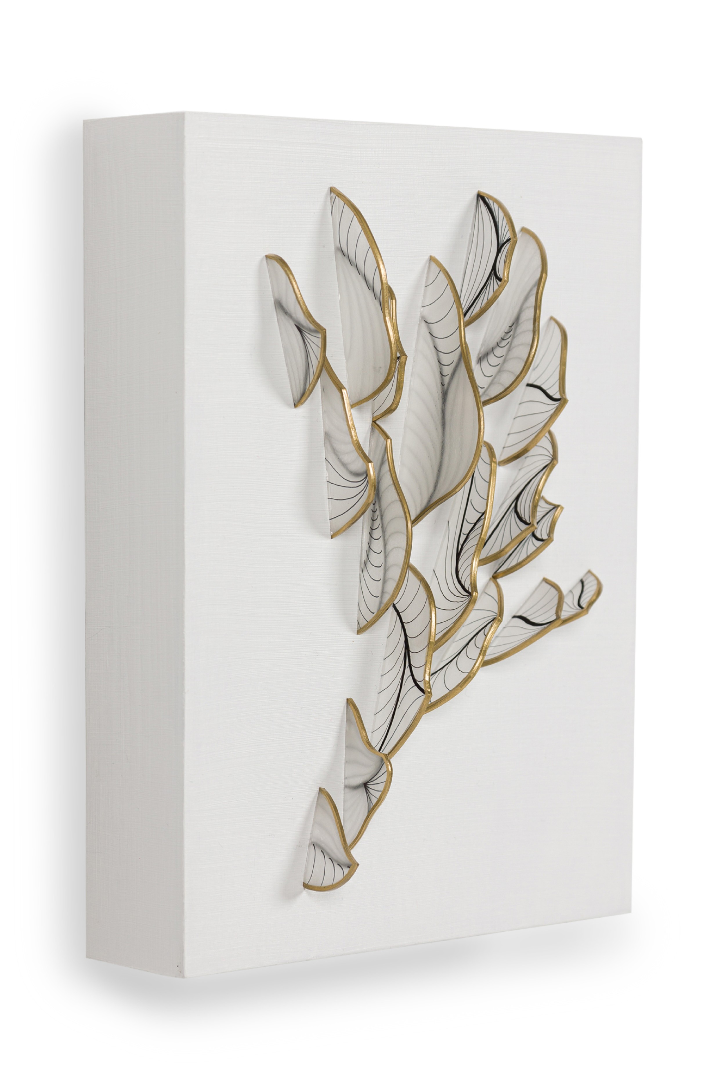 Natale Adgnot American Contemporary Mixed Media Wall Sculpture Titled Dispersion