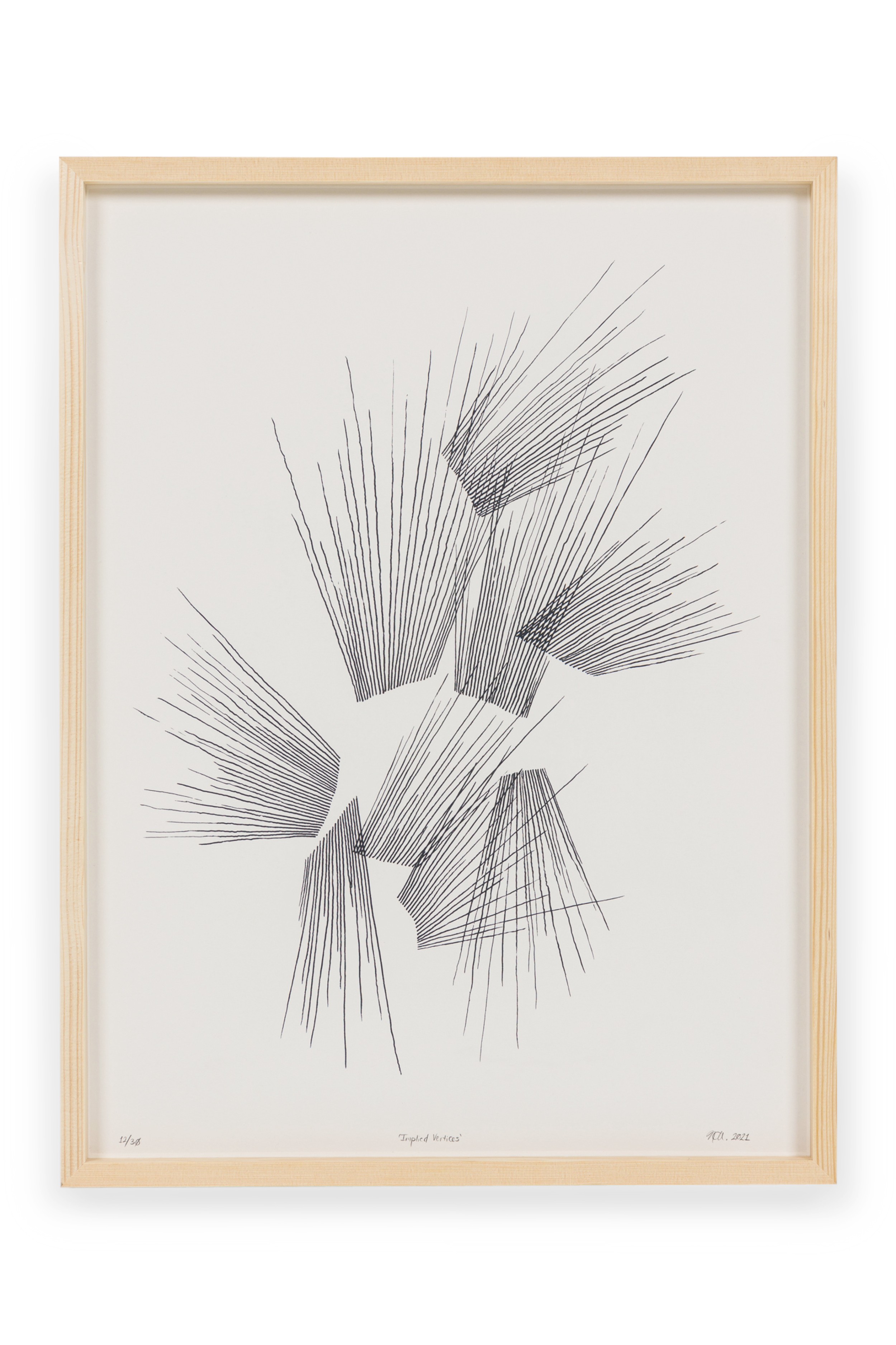 Natale Adgnot American Contemporary Mixed Media drawing Titled Implied Vertices 12