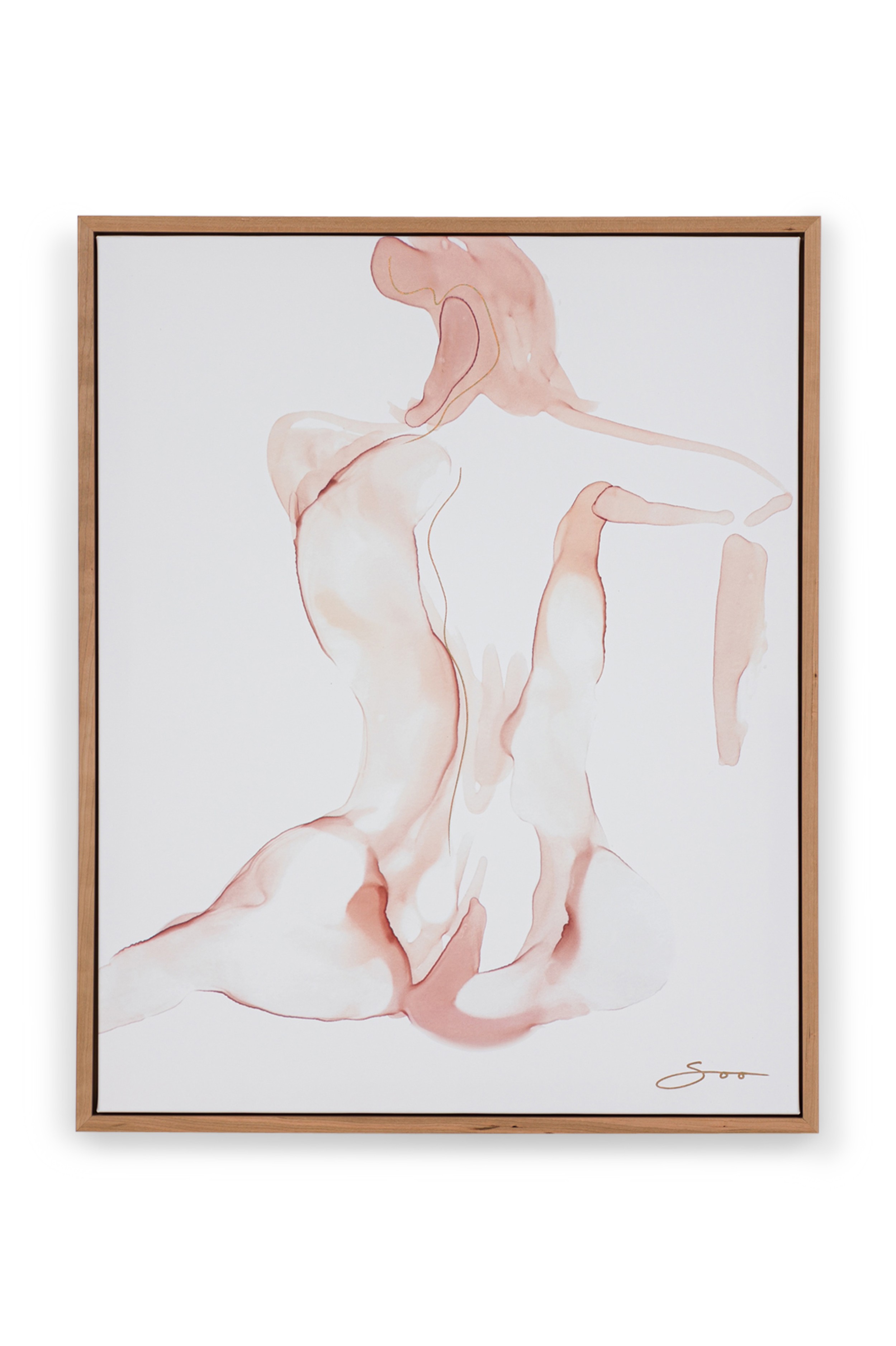 Soo Kim American Contemporary Embellished Canvas Print Titled The Calling