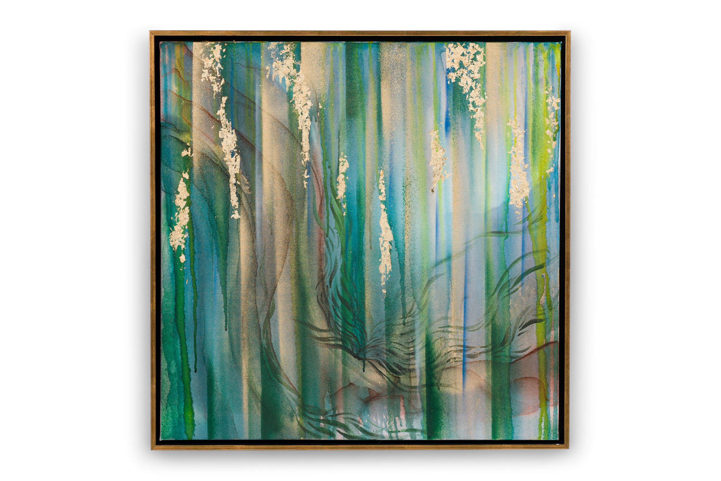 Soo Kim American Contemporary Embellished Canvas Print Titled Nature's Beauty