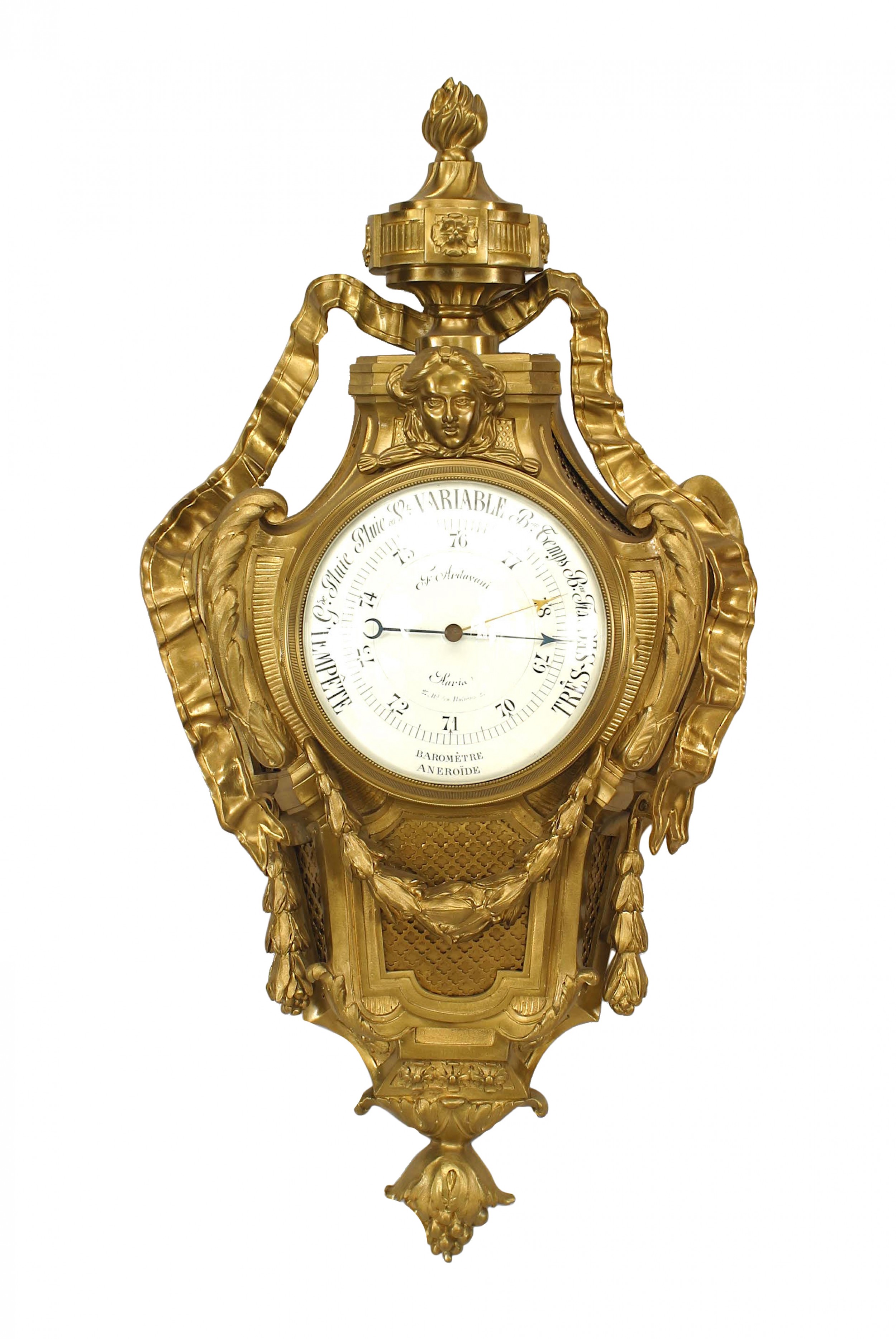 French louis xvi style bronze barometer