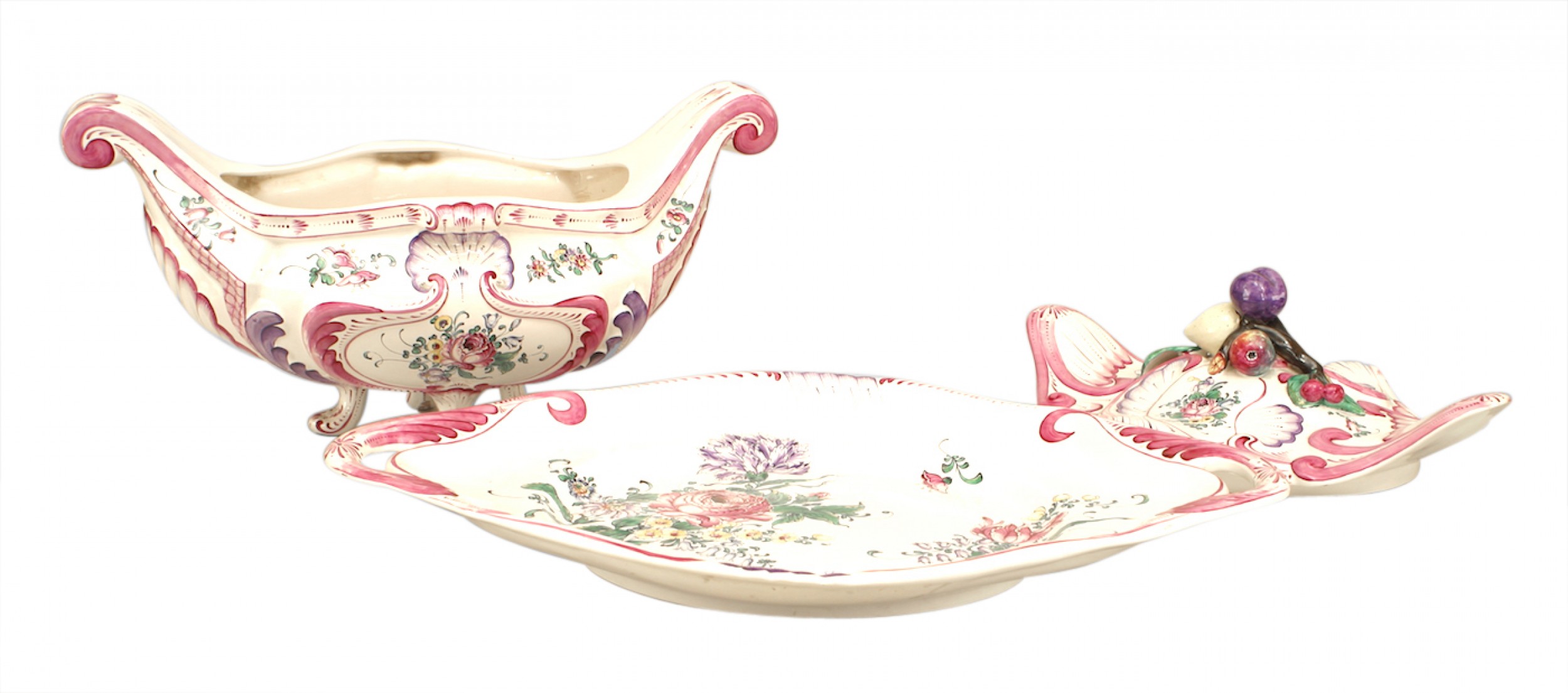 French victorian fruit motif soup tureen