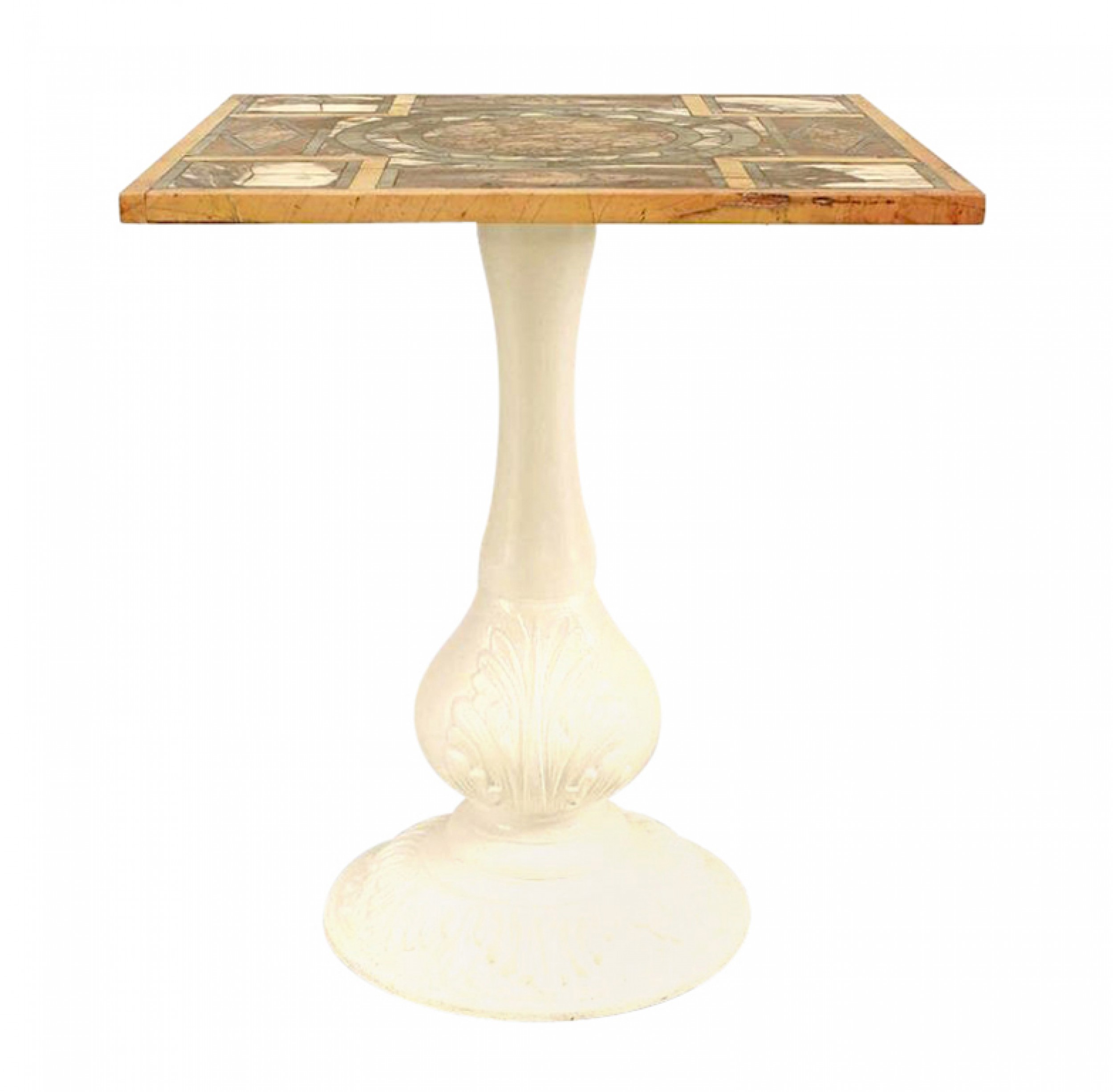 Italian neo classic various marbles table