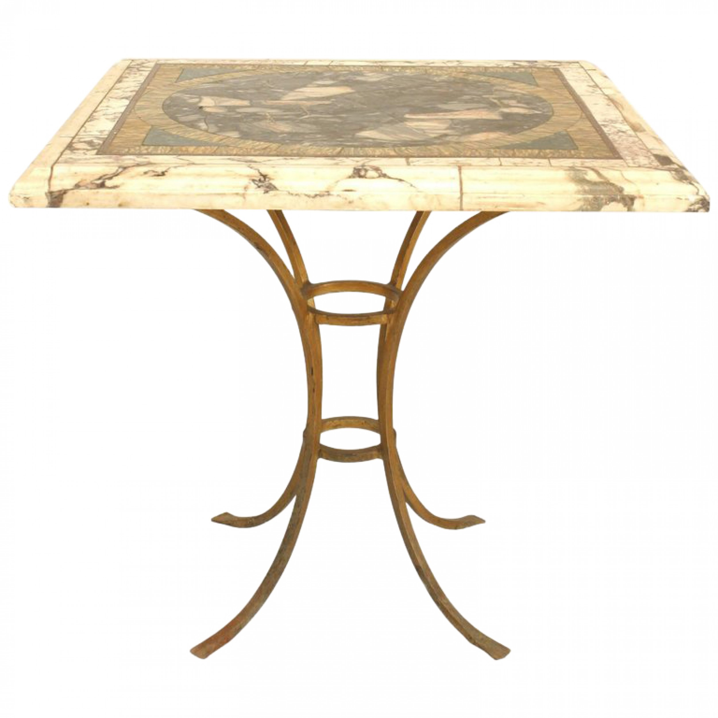 Italian neo classic marble end table