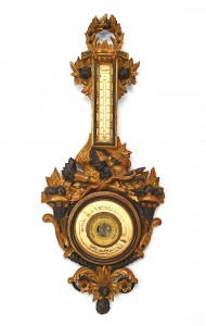 Italian venetian gilt wood barometer
