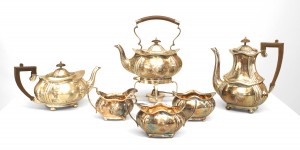 English victorian silver plate tea set 1