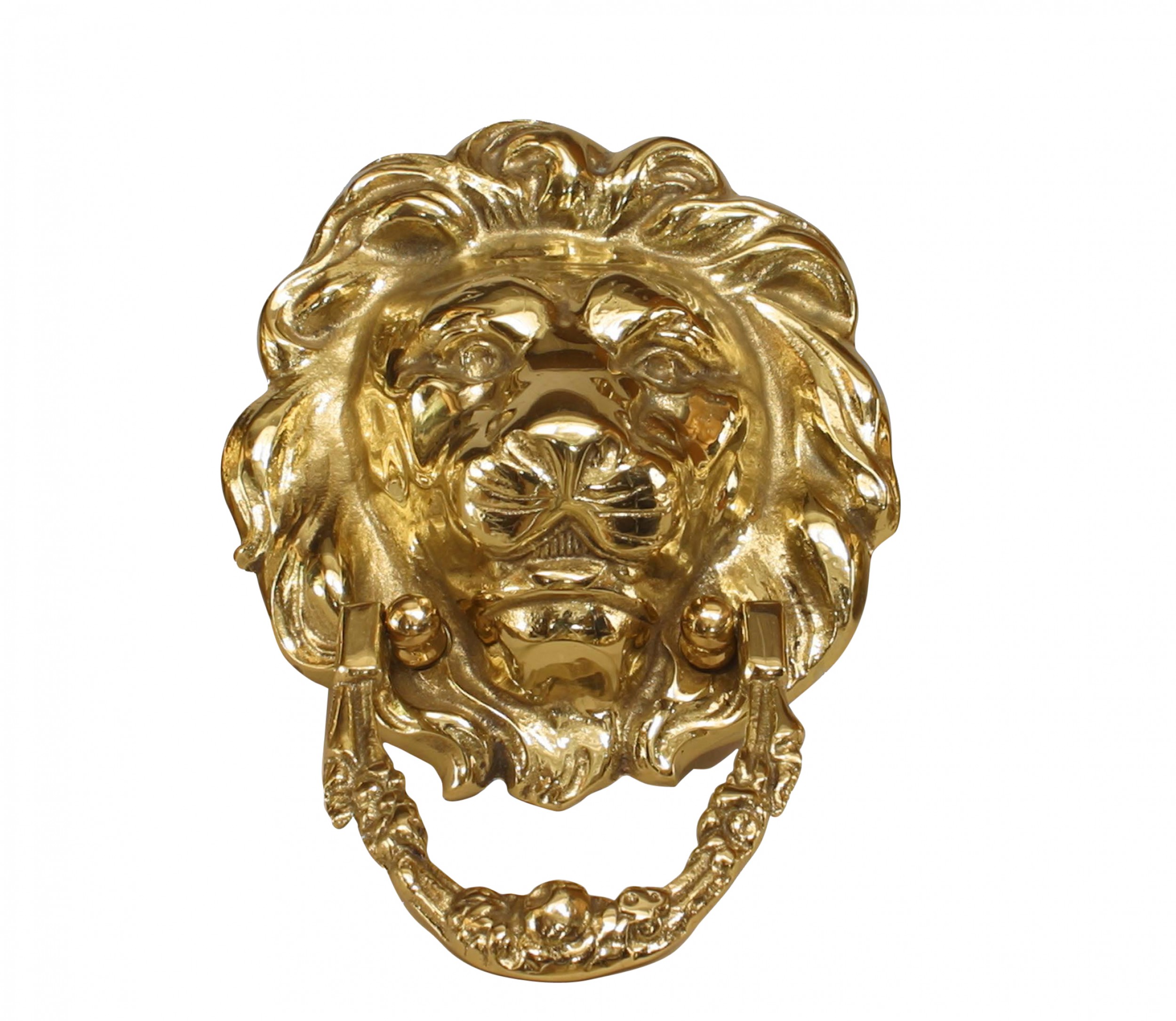 English georgian brass lion door knocker 1
