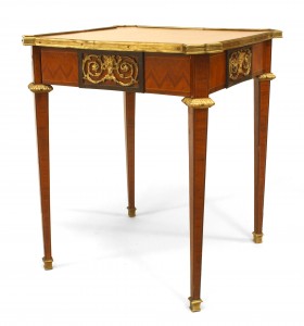 French louis xvi parquetry end table