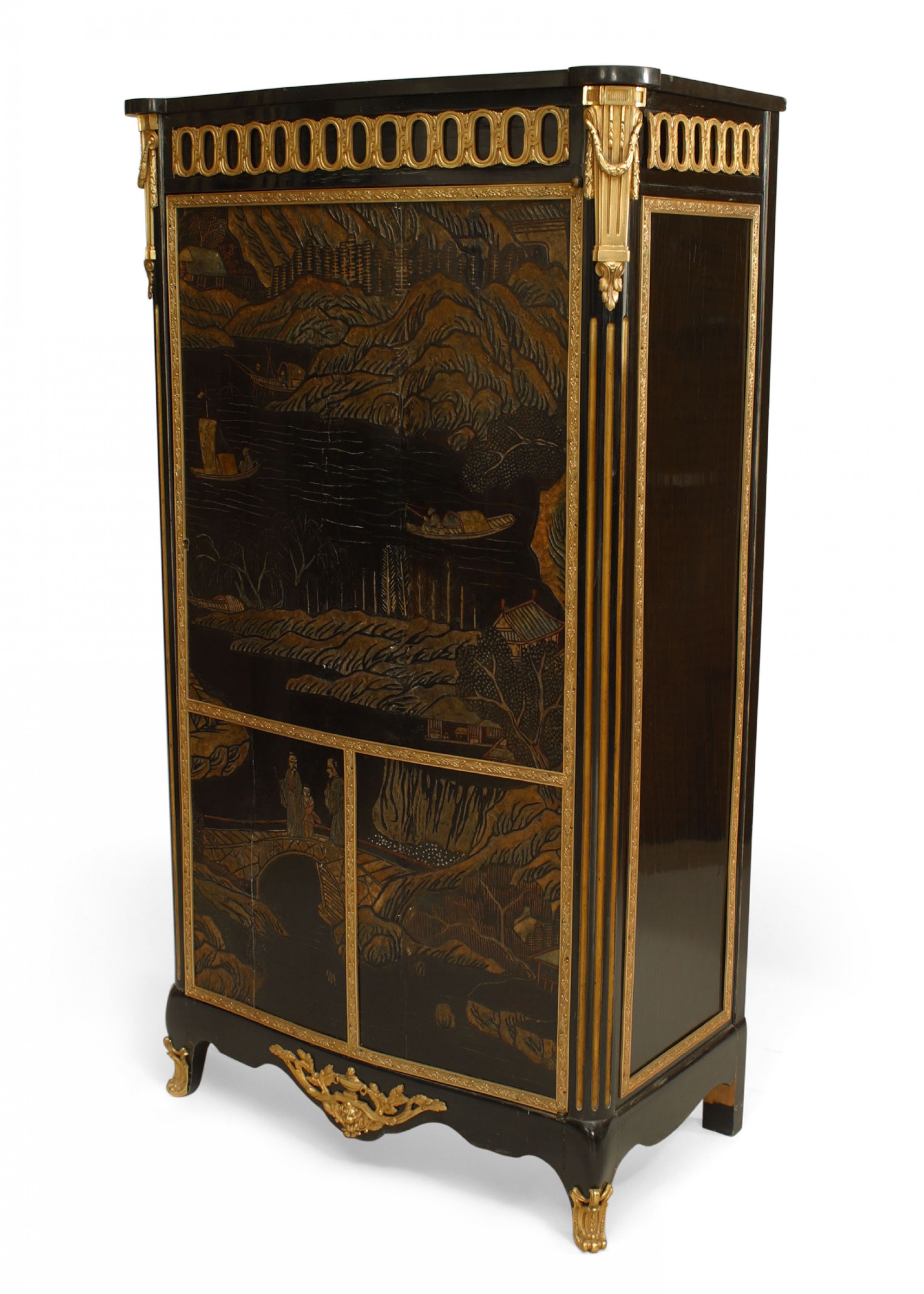 Cabinet case piece cabinet french louis xvi coromandel ppf124 1