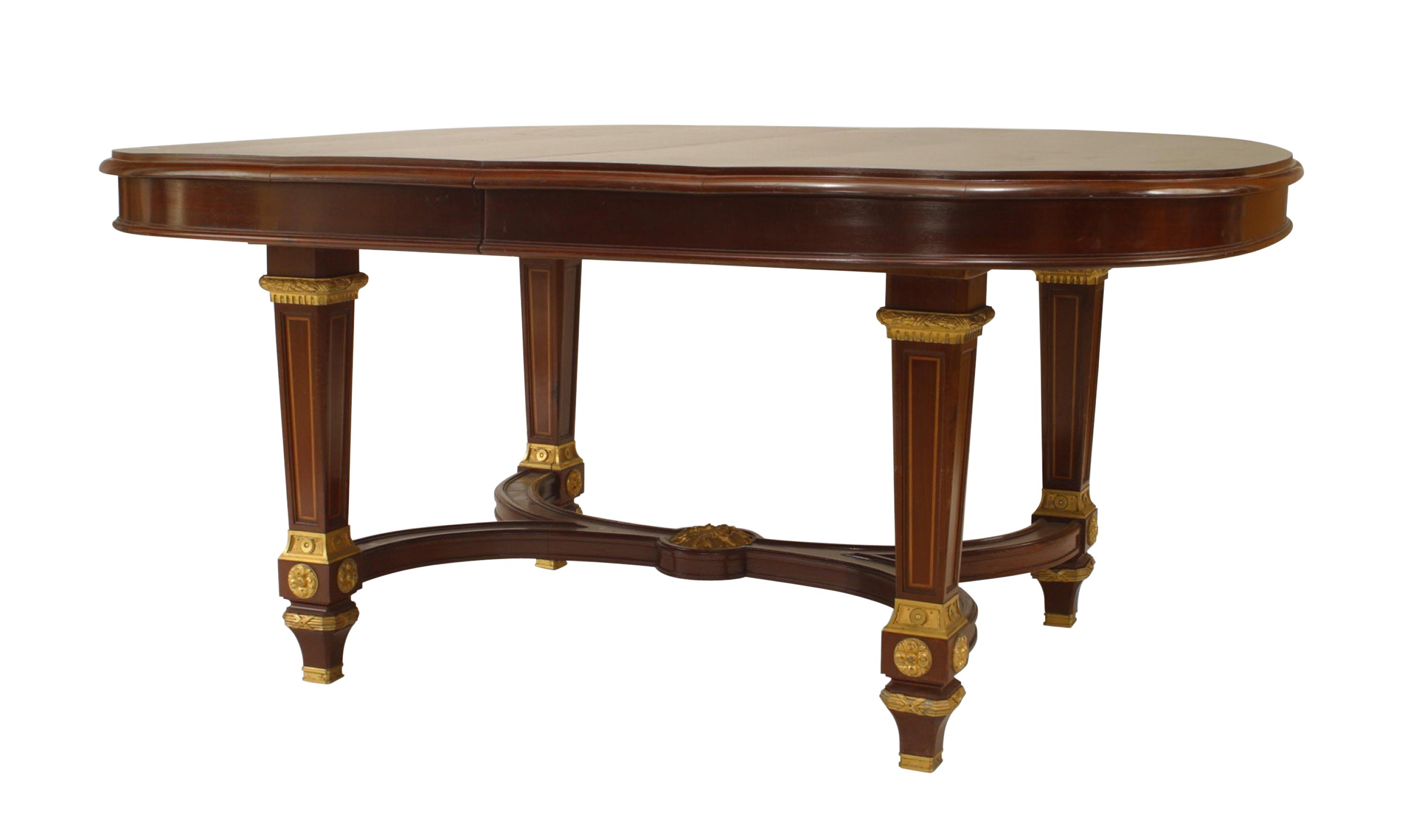 French louis xvi mahogany oval dining table 1