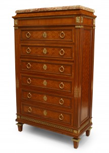 French louis xvi style inlaid secretary