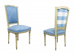 French louis xvi muslin side chairs 1
