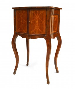 Italian neo classic walnut bedside commode