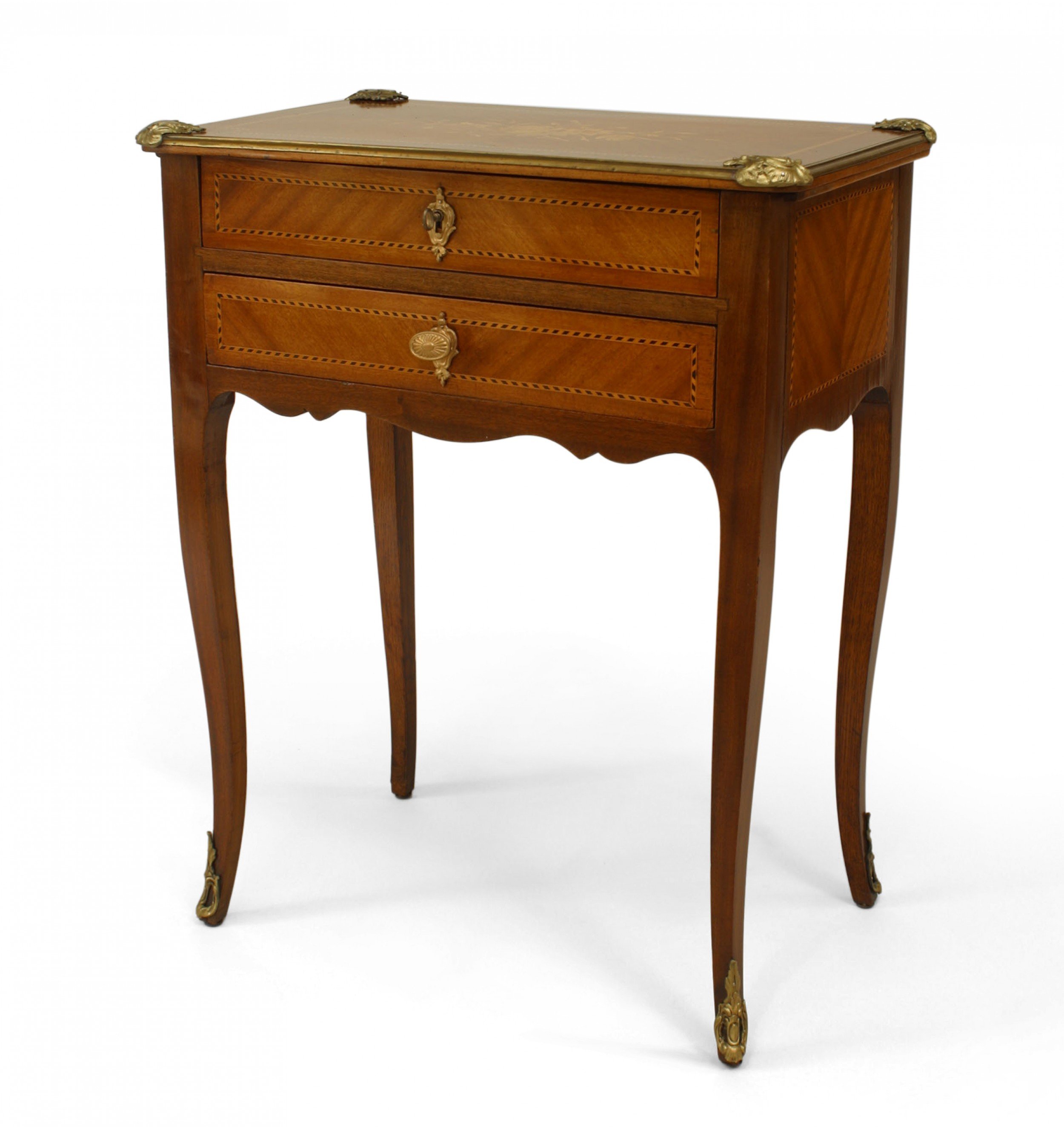French louis xv Style kingwood veneer end table